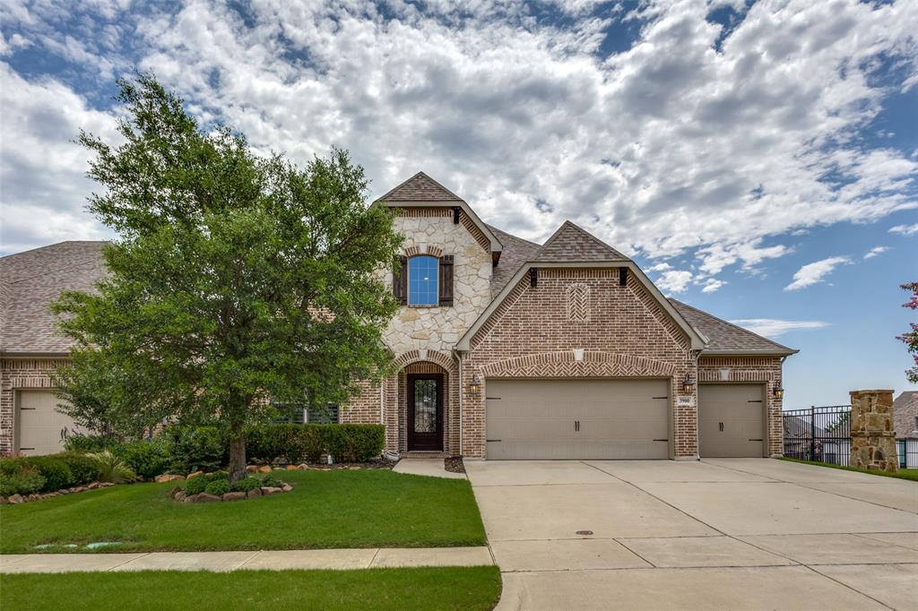WAIT NO LONGER!!  YOUR DREAM HOME AWAITS! WELCOME HOME!  POOL, SPACE, and LOCATION! This 5 bedroom-4 FULL bath home also has an office, game room, and media room. Walking through the front door you will notice the wood-look tile flooring.  The office features a genuine brick wall that adds character and warmth.  Plantation shutters throughout the first floor.  The kitchen boasts a large island, stainless steel appliances, including a double oven, and a walk-in pantry.  The dining area is spacious enough for at least a ten-seat table!  The open concept kitchen and living area provide great space for family, friends, and fun.  The backyard oasis is just steps away.  The covered porch includes an outdoor fireplace, the patio has an outdoor kitchen, and the amazing pool provides a tanning ledge and room for relaxing or having fun.  The primary bedroom with spa like en-suite and walk-in closet also overlooks the pool! An additional secondary bedroom and full bath are also conveniently located on the first floor.  Three additional bedrooms, two more full baths, game room, and media room can be found on the second floor.  Two bedrooms are split by a full bathroom.  The third bedroom on the second floor has an ensuite of its own.  The game room is very spacious and provides so much room for activities.  The media room is dark and cozy, ready for watching all your favorite movies.  Not only does this home back up to a greenbelt, but the location is phenomenal!  Just off of Hardin and minutes away from shopping, restaurants and HWY 75.  This is a must see!!  The media room equipment and pool table are negotiable.