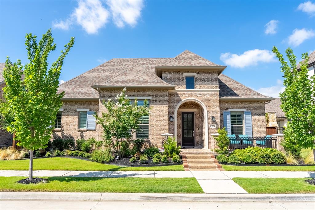 Beautifully designed Drees built Corona floor plan blends modern elegance, luxury upgrades, and smart-home technology for effortless living in one of Arlington’s most desirable neighborhoods.Featuring rich hardwood floors, plantation shutters, and electric shades accentuating an open-concept layout, this home is designed for comfort and entertaining. The chef’s kitchen impresses with sleek natural stone countertops, a massive island, custom cabinetry with slide-out drawers, and a walk-in pantry with a built-in outlet. Premium appliances include a six-burner gas cooktop and smart convection double ovens, while app-controlled lighting adds ambiance at the touch of a button or single command.The adjoining living area invites relaxation with a cozy fireplace and integrated surround sound. The private primary suite features vaulted ceilings, neutral tones, and plantation shutters. Its spa-inspired bath showcases separate vanities with framed mirrors, a soaking tub framed by dual windows with double shades, an oversized shower with built in bench, and a spacious walk-in closet with ceiling high rods, providing extra clothing storage.A versatile bedroom with hardwood flooring and French doors offers the perfect space for a home office or guest suite. Both garages feature epoxy floors; the one-car includes built-in racks and storage.Outdoors, enjoy a covered patio with surround sound, wood-stained ceiling, and plumbing ready for a built-in grill. The landscaped yard is enclosed by a freshly stained fence and offers room for a pergola or patio extension. Every room is wired for Ethernet, and upgraded carpet padding ensures comfort underfoot.Residents enjoy Viridian’s resort-style amenities—Lake Club, Sailing Center, on-site elementary, pools, tennis and volleyball courts, trails, and parks—plus walking distance to the new pool and minutes from shopping, dining, and major highways.