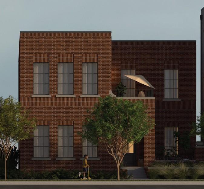 A modern take on a classic layout. Luxe finishes, private primary suites and dual living areas for flex rooms or work from home spaces. Terraces, patios, front porches and courtyards take advantage of city views while connecting indoor and outdoor spaces. Curb appeal at its finest - all in a geothermal, energy efficient package.