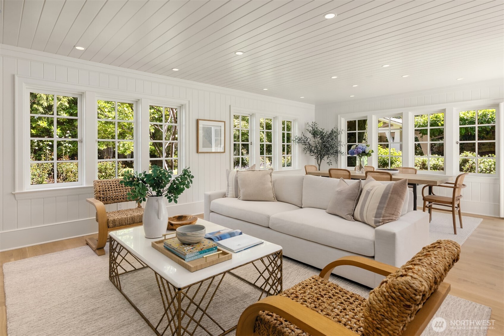 Airy living space filled with natural light.