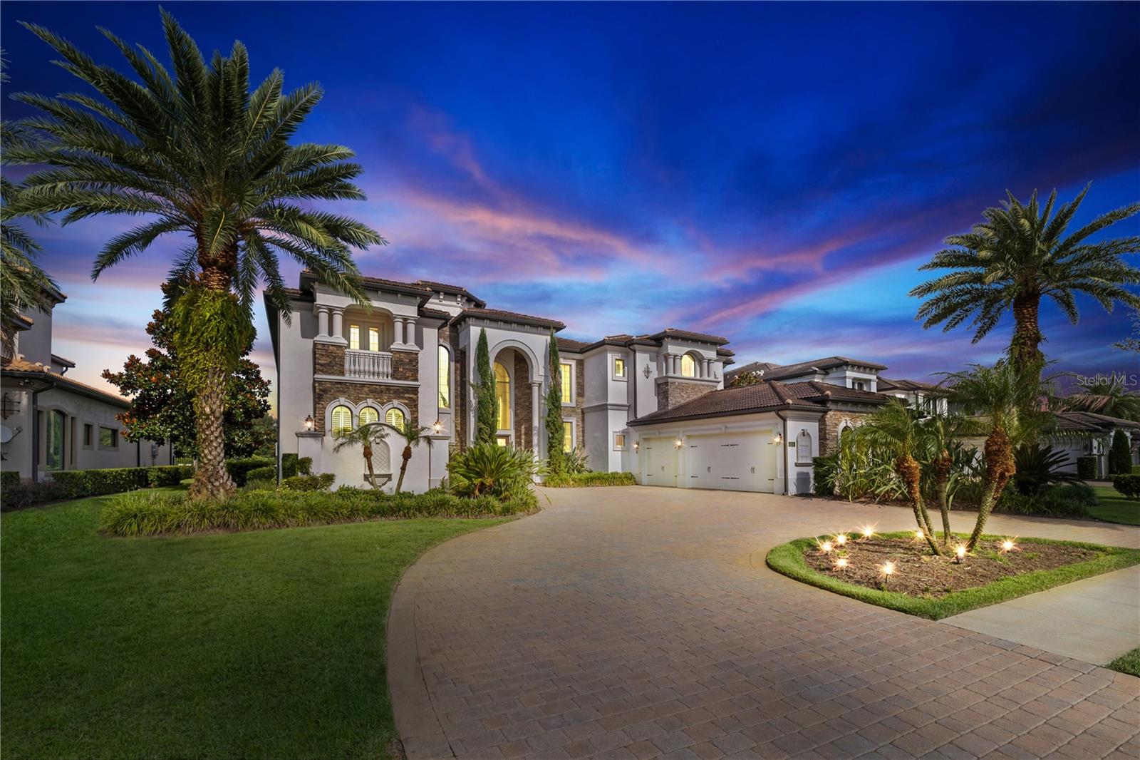 Welcome to this beautifully furnished luxury residence in the guard-gated community of Casabella in Windermere. Situated on a private half-acre homesite, this impressive Toll Brothers Villa Divina model offers approximately 6,881 square feet of thoughtfully designed living space featuring 6 bedrooms, and 7 full bathrooms. The home showcases elegant architectural details, soaring ceilings, abundant natural light, and expansive living areas designed for both everyday comfort and entertaining. The gourmet kitchen features premium appliances, custom cabinetry, an oversized island, generous workspace, and a seamless connection to the family room and dining areas. The first-floor primary suite provides a private retreat with a spa-inspired bathroom featuring dual vanities, a walk-in shower, and spacious closet areas. Additional bedrooms, a second-floor media room, loft, office, and flexible living spaces provide exceptional versatility. The outdoor living area features a private in-ground pool, covered lanai, and beautifully landscaped surroundings. Additional highlights include a three-car garage, tile roof, refined finishes, abundant storage, and carefully selected furnishings throughout. Offered fully furnished, this residence provides a seamless opportunity to enjoy Windermere living in one of Central Florida’s desirable gated communities. Conveniently located near premier shopping, dining, golf, entertainment, major roadways, and area attractions, this Casabella estate combines elegance, comfort, and convenience.