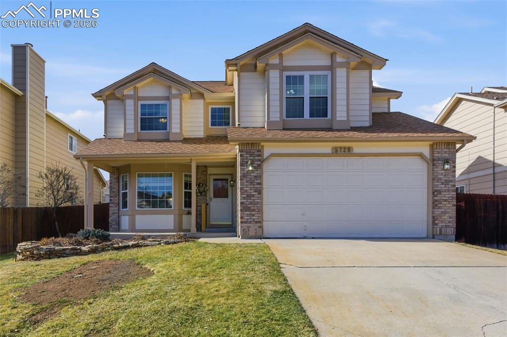 Nestled in a prime Rockrimmon location near Piñon Valley Park and the southwest entrance to Ute Valley Park, this move-in ready home offers easy access to trails, parks, and everyday amenities. Fresh interior paint and real hardwood floors on the main level welcome you inside, where soaring vaulted ceilings, skylights, and a cozy gas fireplace make the great room bright and inviting. The main level also features a convenient laundry area, powder bath, and direct access to the landscaped backyard, unfinished basement, and garage. All four bedrooms are located upstairs, including a private primary suite with vaulted ceilings, brand-new LVP flooring, and a spacious five-piece bath. Enjoy outdoor living on the well-maintained deck overlooking a fully fenced, manicured yard. The unfinished basement offers excellent storage and future expansion potential. Just minutes from Wilson Ranch Pool, Garden of the Gods, shopping, and dining, this home blends comfort, thoughtful updates, and an unbeatable northwest Colorado Springs lifestyle.