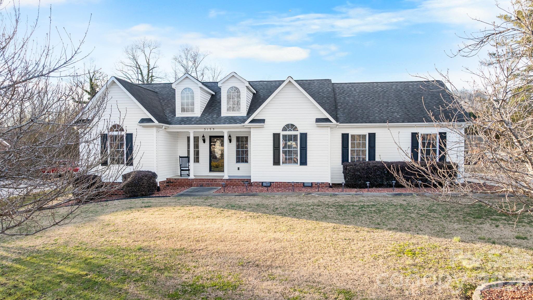 IMMACULATE one level living at it's very best!! This home has been lovingly decorated and maintained. As you enter from the covered front porch, you will be greeted with a foyer and interior columns.  The arched doorways provide so much character. The living room has cathedral ceilings, hardwood floors and a FP with gas logs.  Whether its the bayed breakfast area or formal dining room, there's plenty of space for a family dinner.  The kitchen has tons of gorgeous cabinets, all NEW SS appliances, breakfast bar area, granite countertops and tiled backsplash.  The split bedroom plan offers tons of privacy to the primary suite. This bedroom is huge!! (14'7" x 17'4") It has a spacious walk-in closet, gorgeous bathroom with double vanities, jetted tub and separate shower! The remaining two bedrooms share a well appointed full bath. The MASSIVE 800 sq ft back deck was recently adorned with Trex composite decking and features a gorgeous covered gazebo. The LARGE above ground pool is accessible from the new deck.  In addition, there is also a 30x16 detached garage with more attic storage!! Large .63 acre level lot provides plenty of room for play, pets and a garden!!