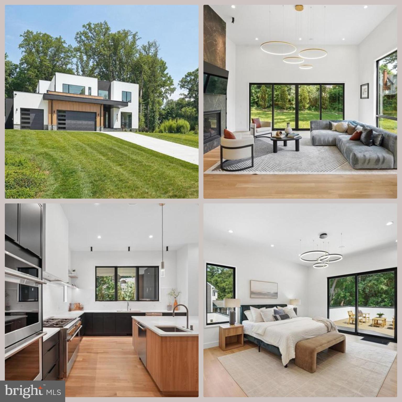 Truly One-Of-A-Kind! Stunning modern home with guest house moments to the Capital Beltway and Express Lanes, Shopping and Entertainment in Mosaic and Tysons, and the Culture and Events of Downtown Washington. Nestled in the exclusive Enclave of Robey Avenue with soaring ceilings, enormous Pella Windows and gracious rolling landscapes. This enigmatic property designed by one of the country's premiere Modern Architects is elevator ready and allows you to enjoy the serenity of playful foxes and deer gliding across the snow while easily accommodating a future swimming pool and sport court of your dreams.Far from ordinary, your tour begins at the 9 foot tall 4 foot wide wood front door. As you enter you feel the space drawing you in with it's soaring 11 foot ceilings and enormous windows. The library with abundant built ins flanks the entry foyer along with the future elevator shaft and coat closet. The utility and mud room space on the main level features a dog wash, cubbies for storage, a washer and dryer, sink, and abundant cabinetry adjacent to the generously sized three car garage.  As you move to the kitchen the simple lines, dual sinks, hidden prep kitchen, four ovens, and immaculate elegance put even the most fastidious chef at ease. The dedicated dining space offers a wine feature wall beside a portrait window of a scale rarely seen in residential homes and the living room ceiling rises to fourteen feet with a Spanish Porcelain clad fireplace and oversized doors to both the covered porch and the rear yard. The rear yard is flanked by one of the property's most unique offerings, a guest home with full bath, dedicated heating and cooling. The guest home can easily be used for a home office, bonus room, or future pool house offering privacy and comfort without equal in Northern Virginia. Beside the kitchen, down the private hall, is a main level bedroom with ensuite full bath and great privacy. As you ascend the oversized staircase to the upper loft, you'll find the family foyer. The huge primary suite has a private terrace, a custom closet/dressing room, a dream bathroom, making you feel like a superstar! Plus, there are three more bedrooms, each with its own bathroom.***Design renderings are for illustration purposes only, not included with the home.****