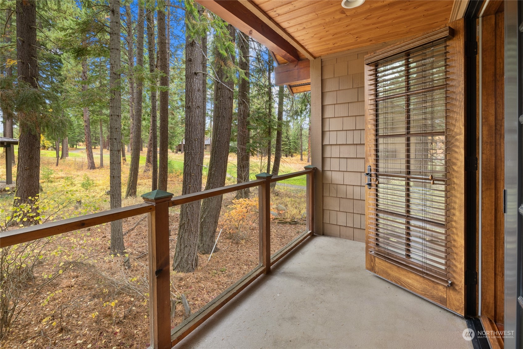 Step out onto your own secluded patio from the second bedroom—ideal for quiet moments and fresh mountain air.  Perfect for morning coffee or evening relaxation.