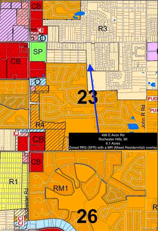 PRICED FOR A QUICK SALE! 
MOTIVATED SELLER!
Prime 6.13 Acres in Rochester Hills 
Orchard & Meadery with tons of plants still in cultivation! 
OR
Redevelopment Potential zoned R3 (Single Family Residential) 
with MR (Mixed Residential Overlay) allowing for more flexibility! 
Rare opportunity to own part of the land owned by Schramm’s Orchard & Meadery OR redevelop this prime 6.13-acre property residentially! 
Located on Avon Rd (between Rochester Rd & John R), this parcel is zoned R3 Single Family Residential with a Mixed Residential Overlay, offering flexibility for residential development, PUDs, or mixed-use projects.
*Current Property Highlights:
*900 SF 3BR house/office
*3,200 SF air-conditioned pole barn w/ MDARD-licensed food production space
*Walk-in cooler
*40' commercial freezer
*storage units
*irrigation well
*Gently sloping, organically maintained land with safe soil & water (documentation available upon request!)
*Currently cultivating apples, cherries, berries, stone fruit, and more!
Contact Ashley Hoskins for further details and information!