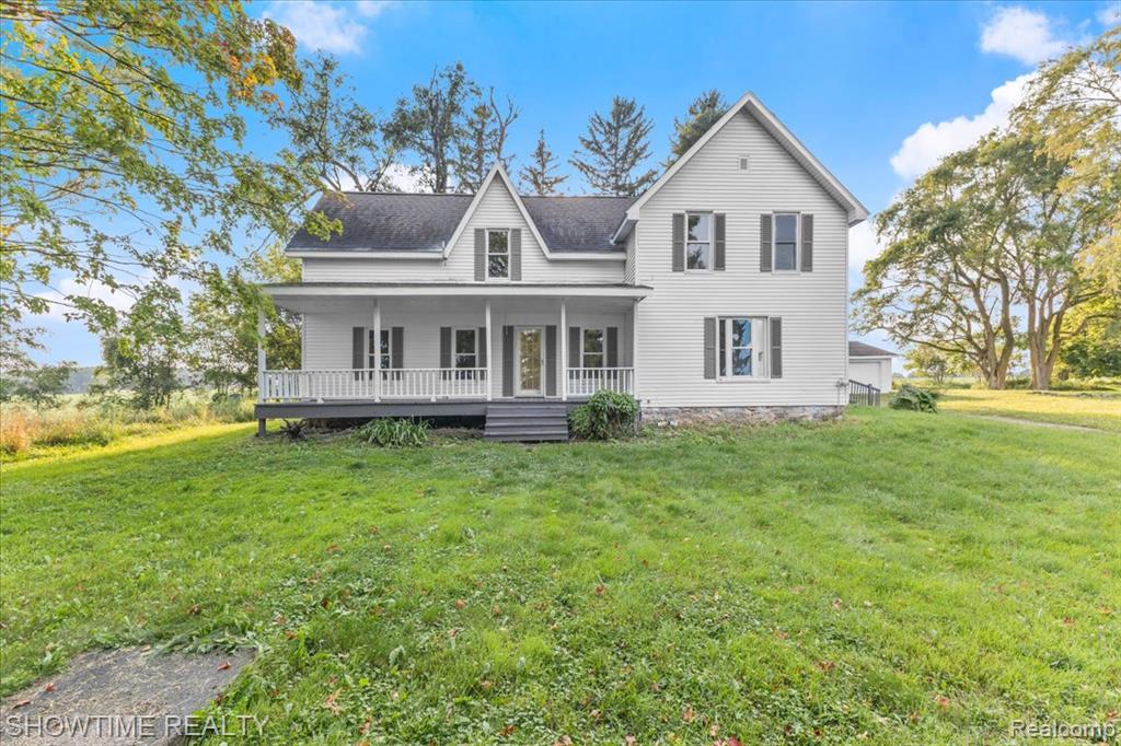 This beautifully renovated home offers 4 bedrooms and 2 full baths, including a convenient first-floor bedroom and 3 spacious rooms upstairs. Every detail has been updated in 2025—fresh interior and exterior paint, new laminate flooring, carpet, baseboards, trim, lighting, furnace, hot water tank, siding, kitchen cabinets with quartz countertops, toilets, vanities, and more. A new well pump has been installed, and both the front patio and backyard deck have been freshly re-stained. The garage has a crisp, new coat of paint, and the pole barn is equipped with water and electricity. Nestled in a private, secluded setting, this home is ready for you to move in and enjoy BATVAI