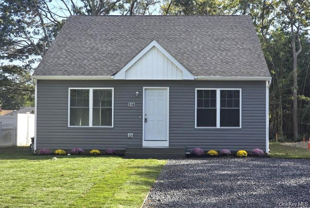 New Construction, Opportunity Knocks, Affordable Quality Diamond Home.  Welcome to this Expanded Cape, much larger than it appears, approx. 1500sqft.  All brand new from roof to basement, open floor plan, large kitchen with granite and stainless steel appliances.  Hi hat lighting, large Family room & Dining Room with sliders to large inviting back yard.  Laundry and pantry room next to the Kitchen.  Large bedroom on lower level can be used as 2nd Primary Bedroom.  Primary Bedroom upstairs has two closets, plus another nice size Bedroom.  Two Full Baths with subway tile.  Home is equipped with 5 efficient split systems distributing air conditioning and heating.  Full basement with 9 ft ceiling, egress window, "Innovative/alternative onsite Wastewater Treatment System (IAOWTS)", 200 Amp Electric, Separate hot water heater.