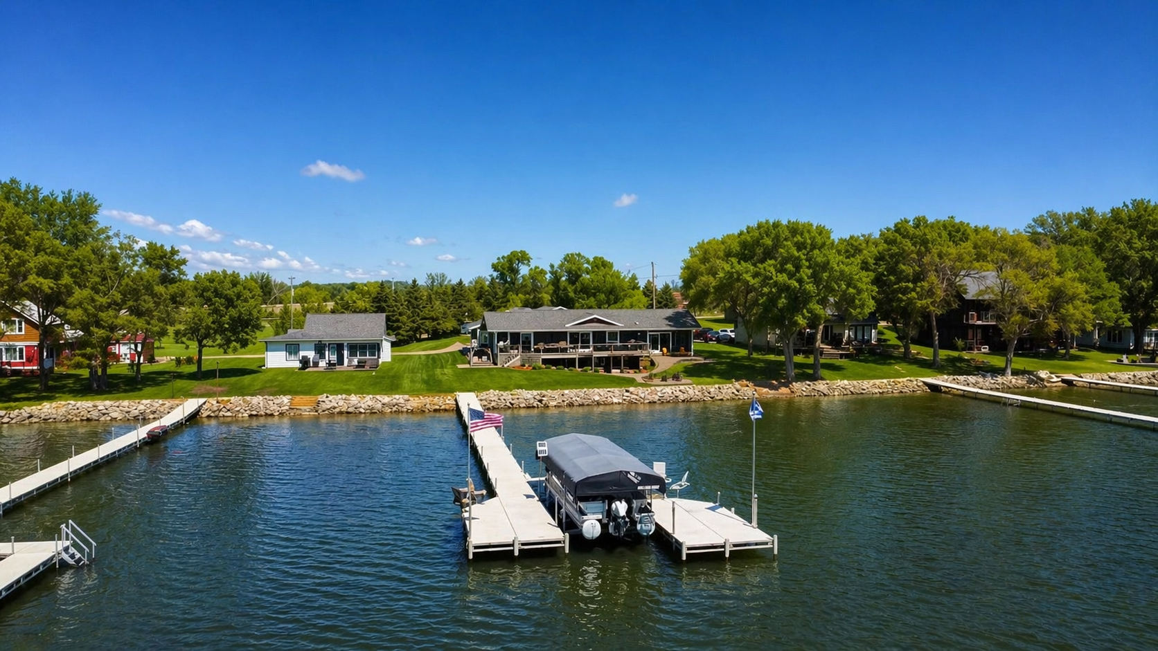 Live the Lake Minnewaska lifestyle—immediately. This exceptional lakefront property offers over 3,500 finished square feet with 4 bedrooms and 4 bathrooms, combining quality craftsmanship, functional space, and premier shoreline.The home features an attached 40’ x 36’ heated and insulated garage, along with an additional 52’ x 32’ garage with concrete floor, partial insulation, and heat—ideal for storage of vehicles, boats, and recreational equipment.Situated on four parcels totaling approximately 1 acre, the property boasts 103 feet of level, sandy shoreline on highly sought-after Lake Minnewaska. The outdoor space is designed for enjoyment and ease, with a gradual slope to the lake, paver landscaping, irrigation system, and mature trees providing privacy.Interior highlights include granite countertops throughout, in-floor heated tile, two gas fireplaces, and a spacious primary suite featuring dual walk-in closets. Multiple sliding glass doors provide abundant natural light and seamless access to the lakeside deck and yard.Located on desirable Silver Beach Road, this property offers a rare combination of space, privacy, and high-quality lakefront living.