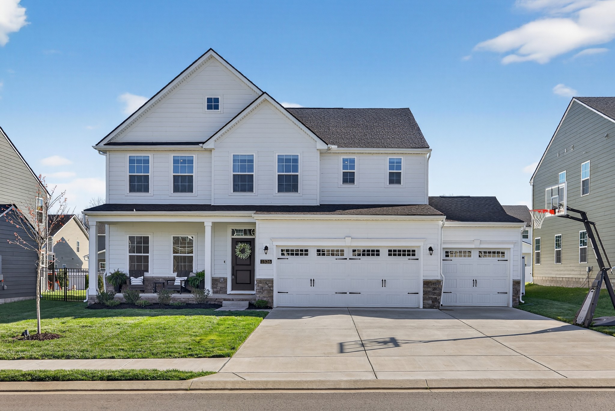 If space, upgrades, and location are at the top of your list, this immaculately presented Ryan Homes "Lehigh" is one you’ll want to see in person. One of the standout features is the whole-yard smart irrigation system, helping keep the lawn and landscaping looking their best, while the flat backyard gives you the kind of usable outdoor space that is hard to find—perfect for yard games, sports, entertaining, or simply enjoying room to breathe. The backyard is also fully fenced with privacy fencing and enhanced with 13 privacy trees for an even more comfortable setting. Ryan Homes’ "Lehigh" plan is known for smart design and light-filled living, and this home adds the upgrades buyers love most, including a 3-car garage, overhead storage racks, smart thermostats, smart garage door control, and extra insulation in the bedroom walls for added comfort. On the main level, you’ll find a private study with French doors, a welcoming Great Room with electric fireplace, a flex room that can adapt to your needs, a powder room, and a bright kitchen with quartz counters and stainless steel appliances. Upstairs continues to impress with a loft, laundry room, four bedrooms, and a layout that offers exceptional versatility—including a secondary bedroom with its own full en-suite bath in addition to the spacious owner’s suite with separate vanities and two oversized walk-in closets. Westover offers the value of Smyrna with the convenience of being just minutes from some of Nolensville’s most popular destinations, including the Publix at Village Green, downtown Nolensville favorites like Itty Bitty Donuts and coffee, and the highly anticipated Nolensville Town Square development. Add in access to the in-demand Stewarts Creek schools plus nearby shopping, dining, parks & everyday conveniences, & it’s easy to see why this location is so appealing.