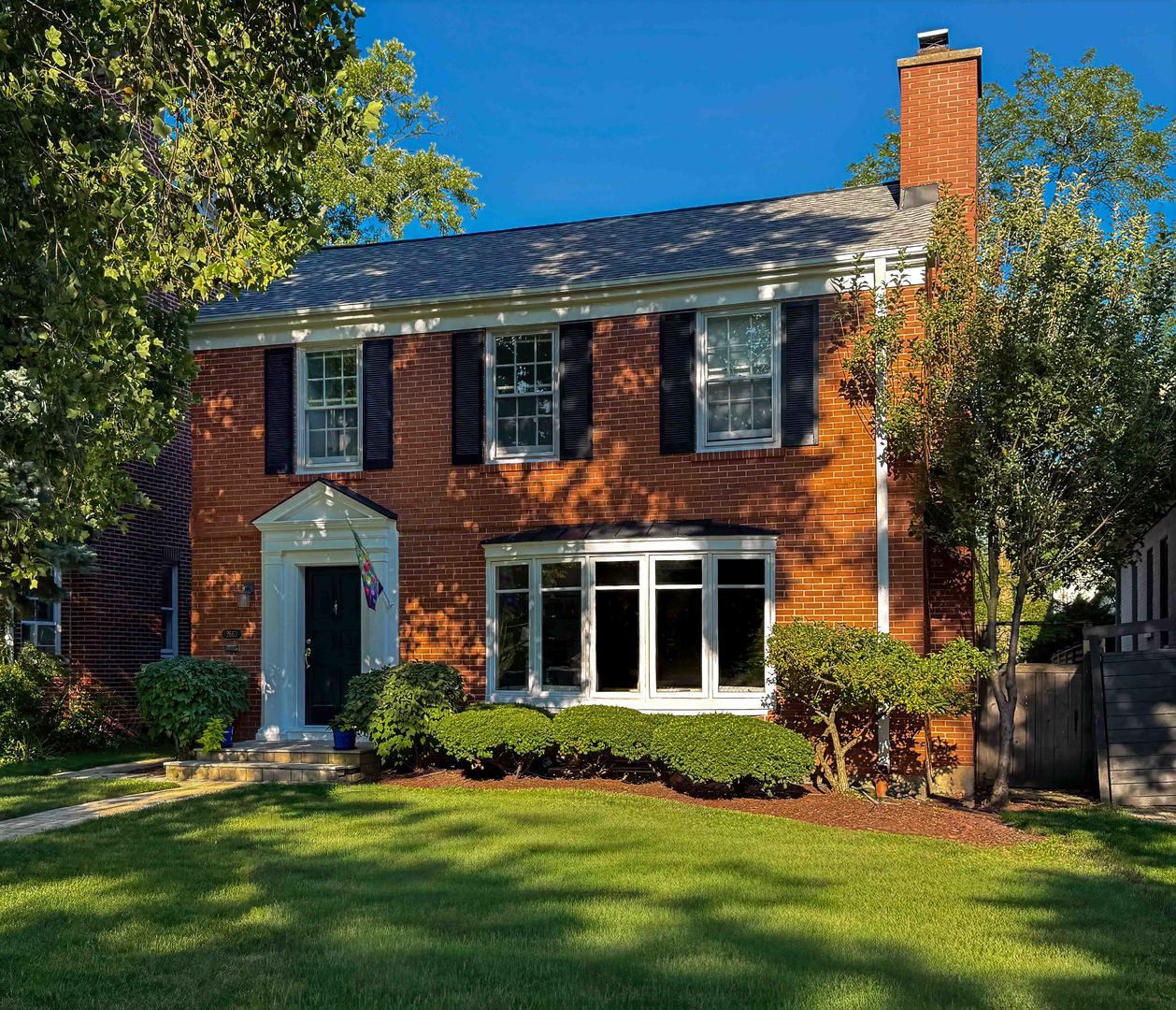 MULTIPLE OFFERS RECEIVED. PLEASE SUBMIT BEST AND FINAL OFFERS BY 6PM ON MONDAY 12/8/25, SORRY, NO ESCALATION CLAUSES.   Pristine colonial situated on one of Northwest Evanston's most desired streets. Architect owned, this impeccably maintained and tastefully updated brick home will pass the test for the most discerning buyer. The first floor features a large and bright living room with a gas fireplace, new pristine hardwood floors and detailed crown molding. The professionally designed kitchen includes an abundant amount of Snaidero custom cabinetry, gas cooktop and vent, large countertop prep area and high-end Miele appliances. Enjoy family dinners in the adjacent eating area or a snack at the island breakfast bar. For those special events there is also a separate dining room. The family room that is attached to the kitchen is the ideal spot for entertaining or daily family gatherings. Numerous windows provide a panoramic view of the large maintenance free deck, built-in planters, professionally landscaped rear yard and idyllic firepit area. On the second floor you will find a generously sized primary bedroom, two additional bedrooms and a recently remodeled hall bath. Newer (2014) Hardi-Board garage currently being used as a workout room/home office has both heat and A/C for year round usage. New main roof in 2022, furnace and A/C replaced in 2022. It is a short walk to Bent Park, Lovelace Park and Central Street shopping. This is an exceptional opportunity that is ready for you to call it HOME!