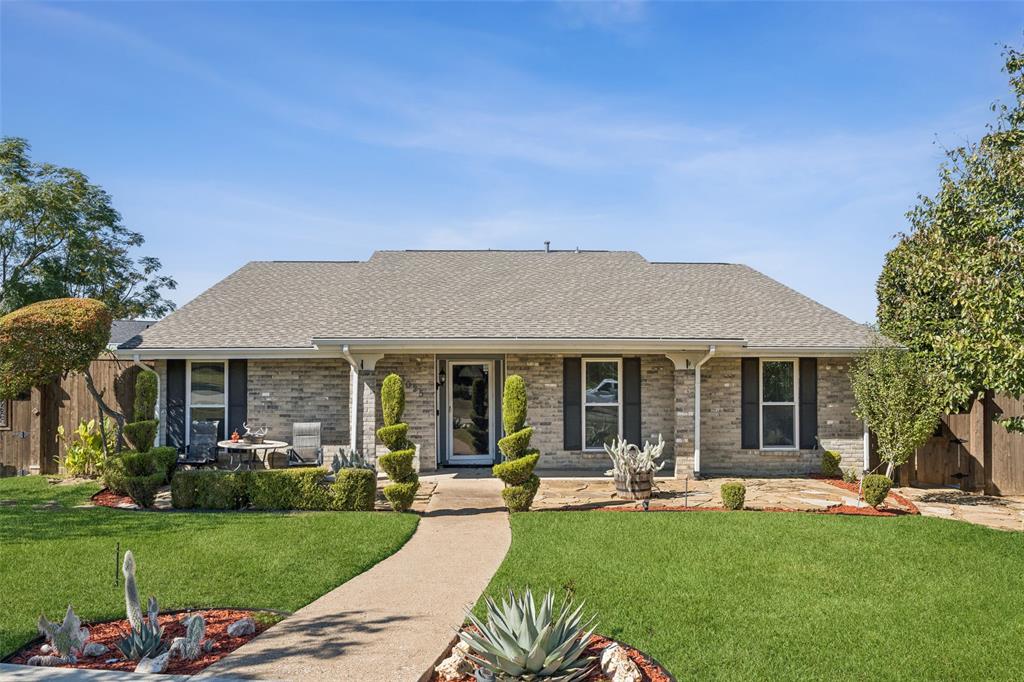 Thoughtfully updated and lovingly cared for, this 4-bedroom, 2-bath Plano home is more than meets the eye and truly move-in ready! The curb appeal sets the tone, but the charm continues throughout every corner of this home. Enter to discover a versatile floorplan, tasteful modern updates, and an impressive outdoor retreat that are rare to find. The formal living room offers flexibility and can easily serve as a stunning formal dining space. The spacious family room, featuring a wall of windows and a stately fireplace, seamlessly flows into the enviable kitchen—perfect for both entertaining and everyday living. The kitchen is a chef’s dream with a large island offering seating, built-in appliances, generous storage, and plenty of designer touches that elevate the space. The serene primary bedroom provides a private retreat with a cozy seating area and a stylish sliding barn door that leads to a relaxing ensuite bath. The secondary bedrooms are generously sized and share a beautifully updated bath. Throughout the home, you’ll find unique features, including a hidden door to a safe room—adding both character and function. You will fall in love with your own private paradise! The backyard is truly a great escape, complete with French drains, a sprinkler system, a sparkling pool, and ample space for lounging, entertaining, or simply enjoying quiet moments outdoors. A storage shed adds convenience, while mature landscaping enhances the sense of privacy and tranquility. The private electric gate gives you access to the backyard from the alley. Located in a desirable Plano neighborhood close to parks, shopping, dining, and top-rated schools, this exceptional home offers the perfect blend of comfort, style, and convenience. No HOA! 3D tour is available online.