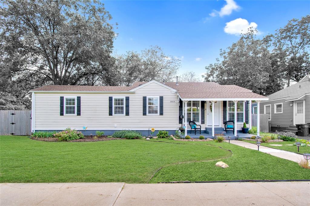 Location, location, location!!! Charming 3 bedroom 1 bath home close to cultural district, Dickies Arena, Botanical Gardens, hospitals, TCU and I-30. This home has original hardwood floors and updated features throughout. House sits on a corner lot with a large front and fenced back yard. The front porch is covered and a great place to enjoy the weather.  Large windows bring in an abundance of natural light. In the updated kitchen you will find beautiful white cabinetry, granite countertops with stainless appliances. Bathroom has a brand new bathtub added in 2025.  The backyard  is completely fenced with a wooden. privacy fence and has a large, wooden deck off the back the house,  perfect for cookouts and entertaining with large beautiful Pecan Trees all around.  On the side of the backyard there is a fenced off area that could be used as a dog run or a private garden area. There is a driveway behind the large gate on the side of the house. There is a large shed in the backyard for additional storage. Neighbors on only one side since it is a corner lot and behind the house is a residential street.