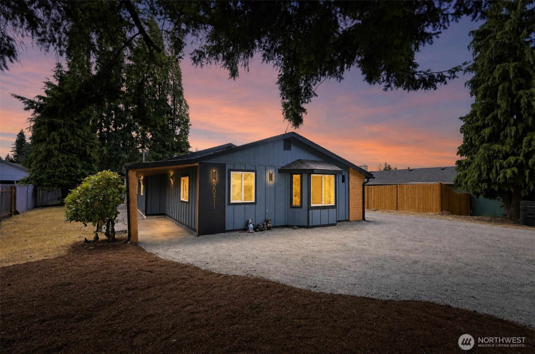 Enjoy the Lake Tapps lifestyle in this beautifully updated 4-bedroom rambler, just a short walk to the lake, private park, boat launch, sports courts, playground, and more. Designed for effortless indoor-outdoor living, the open-concept floor plan features a stunning chef's kitchen with an oversized island, premium KitchenAid appliances, and French doors leading to a massive fully fenced backyard—perfect for entertaining. The spacious primary suite features a walk-in closet, luxurious 5-piece bath, and custom walk-in shower. Additional highlights include a mini-split heating and cooling system, in-ceiling surround sound, and four versatile bedrooms. Extensive renovations including new cabinets & countertops, sleek finishes, new siding, new flooring, new fencing, fresh paint inside & out, updated electrical/plumbing/HVAC, and more! The large lot also offers the possibility to add a second unit or other amenities in the future. Move-in ready within one of the area's most sought-after lake communities, don't miss your chance to call Lake Tapps home.