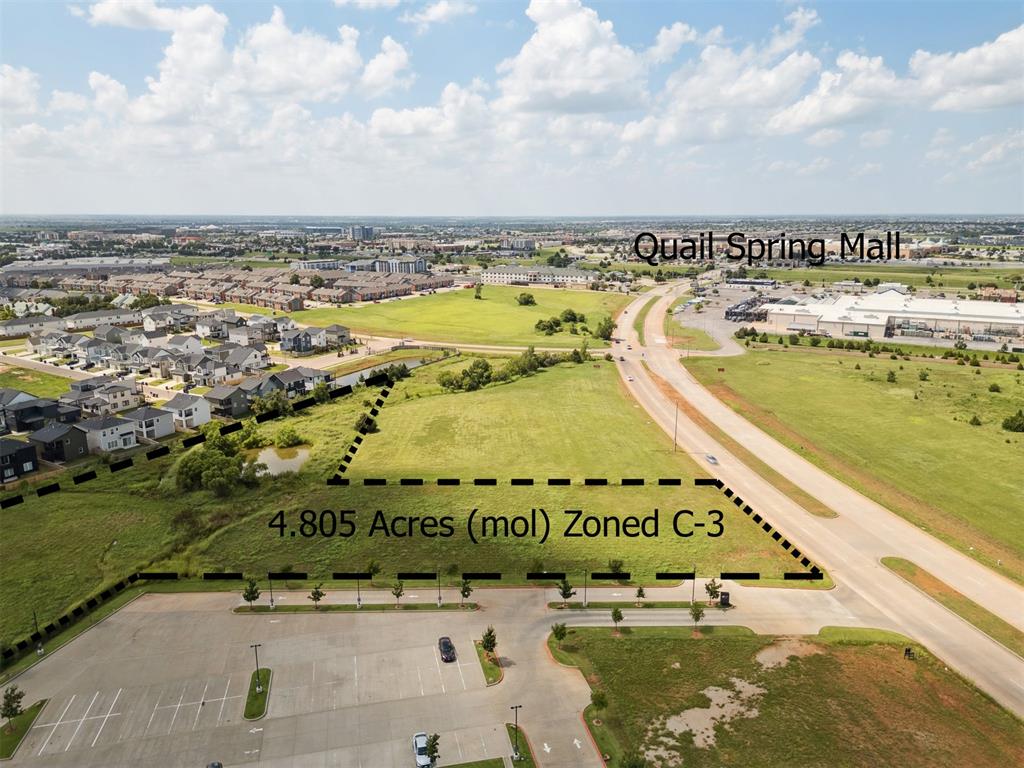 Vacant Lot • Zoned C-3 • Located to the North of the drive into ALoft Hotel • Survey Attached • Located just west of the Chisholm Creek District • West of Penn and South of Memorial Road • The property is not a boring rectangle, so be sure to check out the Survey • Property also comes with a pond •