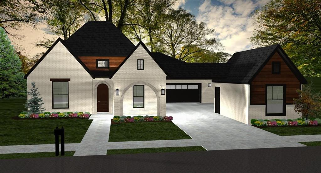 Fall in love with this stunning Modern Painted Tudor home in our ever-popular Pine plan in our newest community, Bison Ridge! This home features 3 bedrooms, 2.5 baths, a study, a formal dining room, and an open concept layout from the kitchen to the living room. The master retreat features a stained double vanity, freestanding tub and a large shower spa glass! The primary closet will put you in awe how it just goes on and on as well as connecting to the laundry room. This home is for the family that loves the outdoors its oversized backyard veranda. This corner homesite backs up to a greenbelt space and has stunning views from the entertaining spaces of the community lake. This home has a 3 Car garage with a 2 car garage connecting to the home and a 1 car garage on its own perfect for storage, vintage car, golf cart, and many more options! Home under construction - finishing December 2025. Located in Bison Ridge, this home is part of a brand-new community where plans are underway for a Modern Prairie–style clubhouse with a fitness center, youth recreation center, pool, playground, and scenic walking trails. A community lake with a fishing dock will also be featured, creating a place where nature, history, and modern living come together.