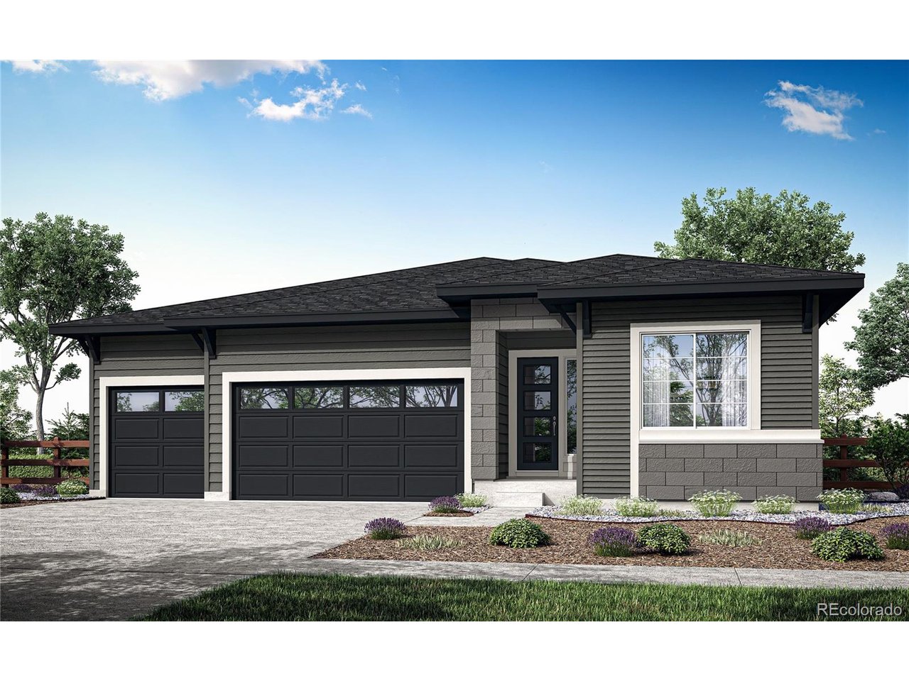 This home is currently under construction and is expected to be completed Late 2026. To ensure visitor safety, a Tri Pointe Homes team member must accompany you and your client on your tour of the property. Experience single-story living reimagined at 24504 E 34th Avenue. This newly built, single-family home makes a warm first impression with a Modern Prairie exterior, plus a large patio perfect for enjoying Colorado's weather, whether you're sipping your morning coffee or spending the evening relaxing.Inside, the open-concept floor plan feels bright, elevated, and easy to enjoy. The spacious great room features a 42" fireplace and sets the scene for entertaining or quiet nights in, while the generous dining area flows into a designer kitchen with white quartz counters, sleek gray cabinetry, and a Whirlpool stainless-steel gas range. From quick breakfasts to weeknight dinners, this kitchen is ready for every moment in between. The main-floor primary suite offers a private retreat with an en-suite bath, white quartz counters, and a walk-in closet. Three additional bedrooms and two full baths on the main floor provide comfort and flexibility, with generous windows that bring in natural light. Downstairs, the 2,353 sq. ft. unfinished basement is the perfect canvas for a guest retreat with a bedroom and full bath, or an expansive recreation space for all your activities. This home brings comfort and flexibility together in one beautifully designed single-story layout. Schedule your tour today.