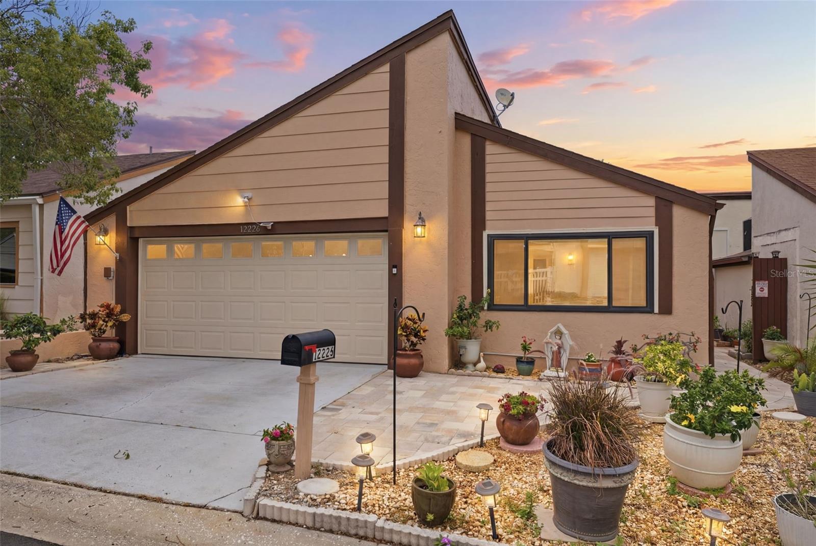 Welcome to this beautifully maintained gem in the highly desirable community of Beacon Woods! From the moment you arrive at 12226 Cider Mill Lane, you  will appreciate the pride of ownership and thoughtful upgrades throughout. This inviting home offers a bright, open feel with stylish “Lifestyle Vinyl” flooring installed in 2023, creating a modern and seamless flow perfect for everyday living and entertaining.The flexible second bedroom, currently utilized as a home office, features Newly tinted office/bedroom window featuring a modern electric shade for added privacy, comfort, and convenience. (2023) allowing for abundant natural light and added convenience — ideal for today’s work-from-home lifestyle. Buyers will also love the fresh touch of all-new blinds installed in 2025, enhancing both comfort and style throughout the home.Major updates provide peace of mind and added value including a roof that is only 6 years old and a water heater replaced on 1/27/2023. Conveniently located near shopping, dining, medical facilities, and Florida’s beautiful Gulf Coast attractions.