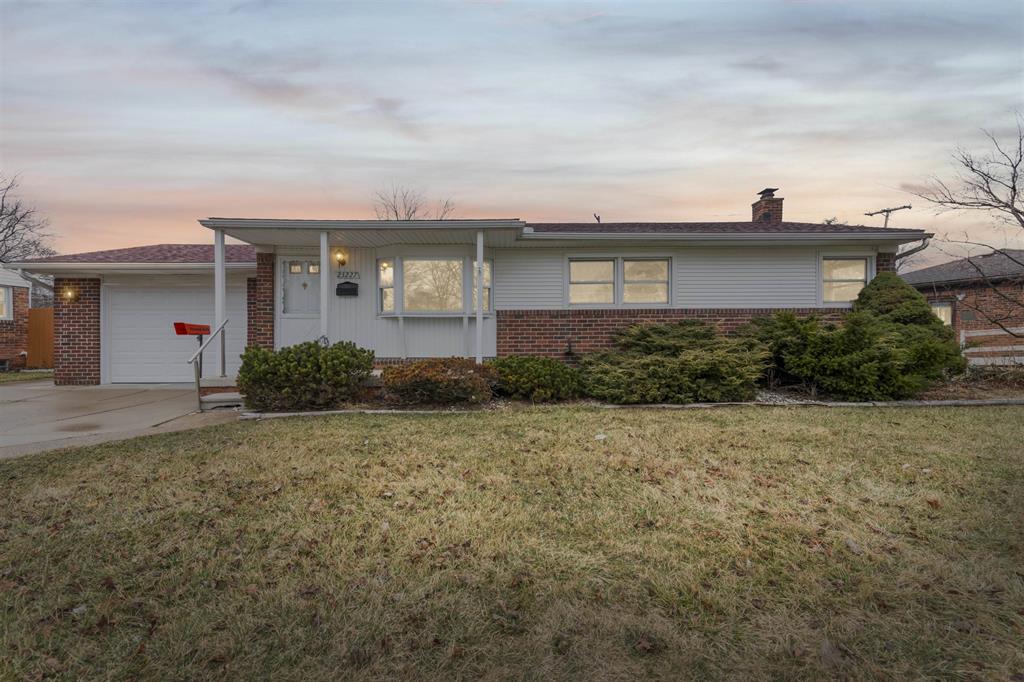 MOVE-IN READY! Beautifully updated Ranch featuring two spacious living areas. The kitchen offers new appliances and new cabinets, perfect for everyday living and entertaining. Home includes updated bathrooms, new floors throughout, and fresh paint. Additional updates include new doors and light fixtures. The partially finished basement provides extra living or recreation space. Enjoy the convenience of first-floor laundry, a 1.5-car garage, and a fenced backyard with a private patio. Conveniently located minutes from shopping, dining, and everyday amenities.