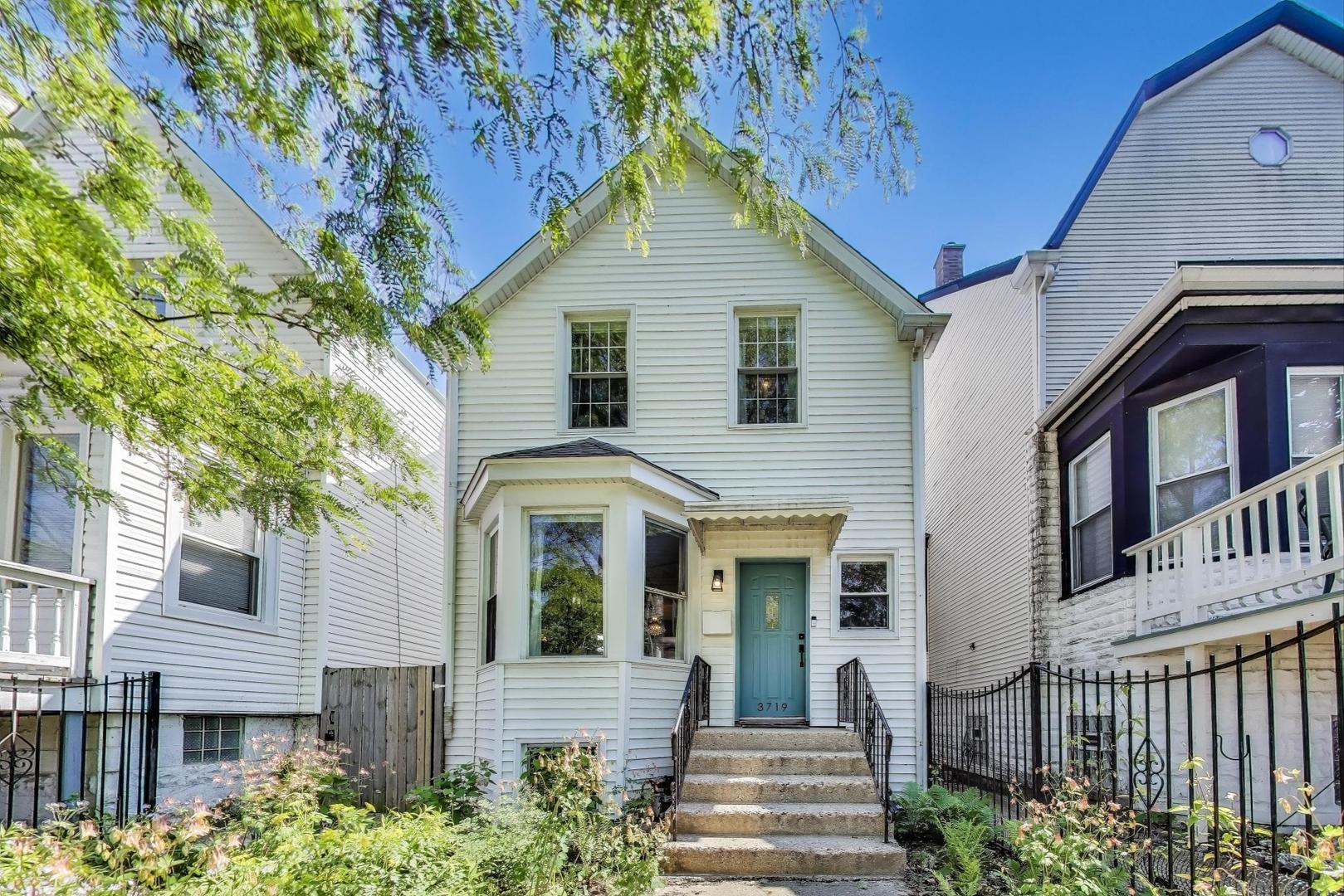 Character-rich and move-in ready, this beautifully updated 3 bed, 2 bath Logan Square single family home offers the perfect blend of 19th-century charm and 21st-century convenience. Built in 1891, the home showcases original details like hardwood floors and a decorative brick fireplace, while modern updates throughout - electrical, plumbing, waterproofing, solar panels (owned, not leased!) & design - bring it fully into the now.  From the sleek white kitchen and updated baths to the (conveniently located) main floor laundry and mudroom, every detail has been thoughtfully upgraded for comfort, efficiency, and ease. All three bedrooms are located together on the upper level, while the finished lower level (with tons of storage) flexes as a guest room, second living space, playroom-or whatever else your life needs. Situated on an extra-deep 25x150 lot, you'll enjoy a beautifully landscaped and spacious backyard with a deck made for entertaining and a detached 2-car garage, plus a professionally landscaped front yard planted with native greenery. All of this on a quiet, tree-lined street, just a short stroll to the parks, restaurants, and neighborhood bars that make Logan Square one of the most sought-after neighborhoods in the city: Best Intentions, L'Patron, Weegee's, Scofflaw, Palmer Square Park, and more. This home checks all the boxes: vintage soul, smart updates, great location, and energy efficiency. Don't miss your chance to make it yours.