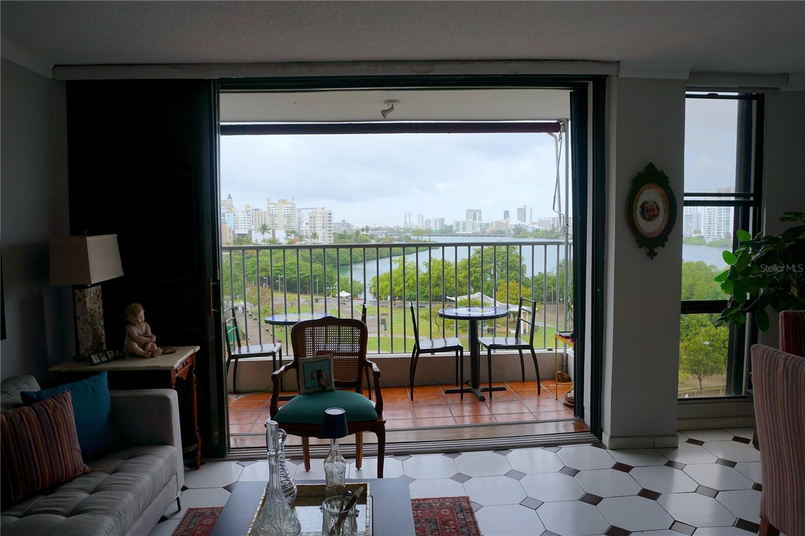 Stunning view of the Condado Lagoon, 2 bed, 1 bath, 1 parking. Condo has backup generator for common areas and cistern.
