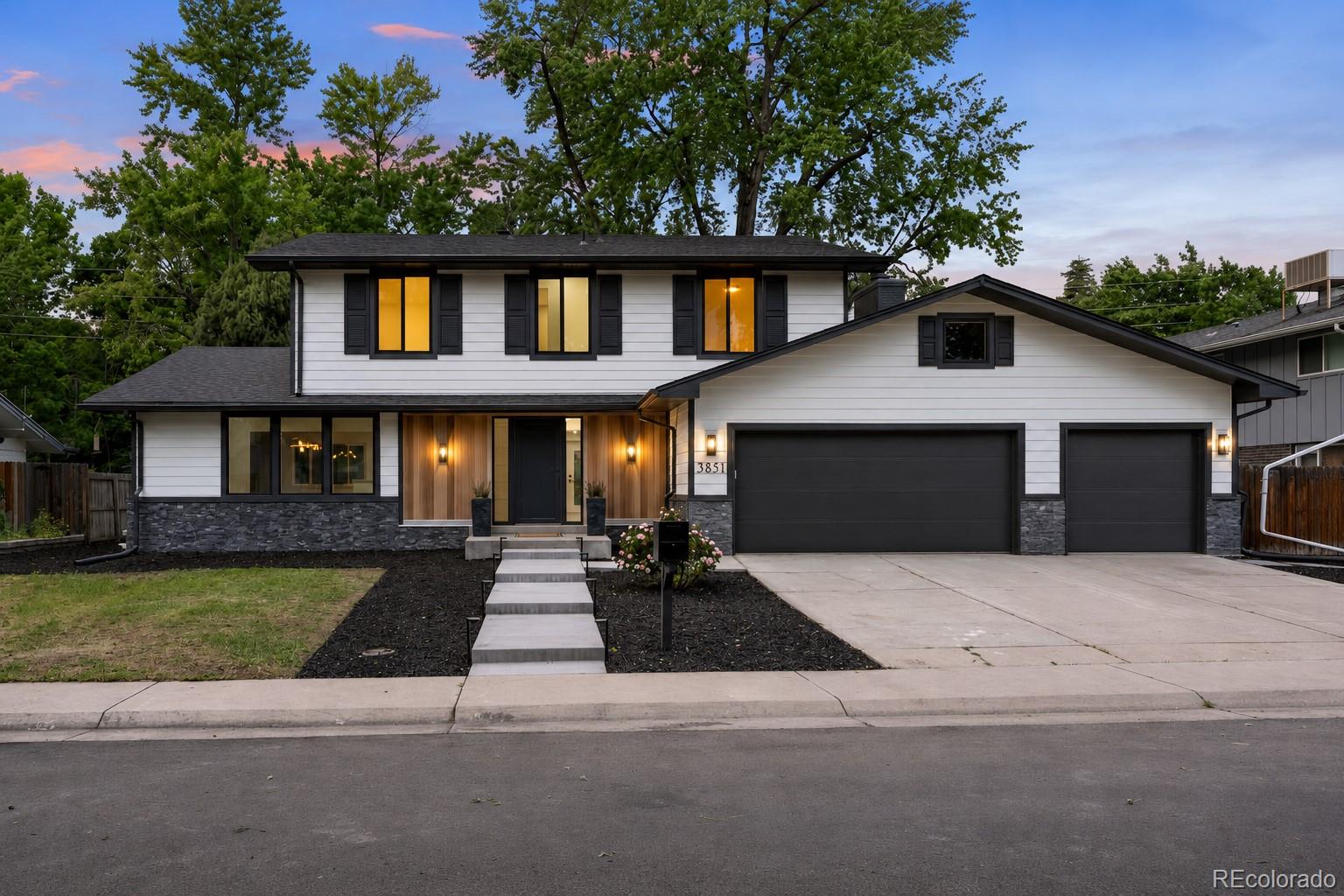 Completely reimagined from top to bottom, this stunning Pine Ridge Estates residence offers the rare combination of modern design and an exceptional Southmoor Park location. Extensively renovated, virtually every major component of the home has been updated, creating a truly turnkey opportunity in one of Denver’s most established and desirable neighborhoods. Major capital improvements include a new roof, new siding, new windows, new HVAC system, updated landscaping, new appliances, and extensive interior renovations from top to bottom, providing peace of mind for years to come. White oak flooring flows throughout the main floor, connecting generous living and entertaining spaces designed to accommodate both daily life and large gatherings. The updated kitchen opens seamlessly to the home's gathering spaces, creating an ideal setting for entertaining. Upstairs, the home offers four bedrooms, including a spacious primary suite. Two of the secondary bedrooms are connected by a beautifully appointed Jack-and-Jill bathroom, providing both functionality and privacy, The fully finished basement significantly expands the home's versatility, featuring a fifth conforming bedroom, a 3/4 bathroom, an additional non-conforming room ideal for a home office, gym, or guest space, a large recreation area, and a beautifully finished laundry suite. Outdoor living is equally impressive. A large deck overlooks the west-facing backyard, where refreshed landscaping creates the perfect setting for outdoor dining, relaxing evenings, and Colorado sunsets. A three-car garage provides ample space. Situated on a quiet interior street within highly sought-after Pine Ridge Estates, residents enjoy convenient access to Southmoor Park, neighborhood trails, the Denver Tech Center, Cherry Creek, shopping and dining,. Opportunities like this are rare—a fully renovated home where design, infrastructure, functionality, and location come together seamlessly in one of Denver's most coveted neighborhoods.