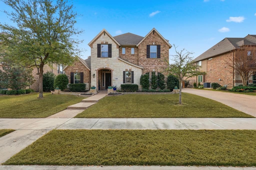 Situated on a nearly ?-acre lot in the coveted Turnberry neighborhood, this exceptional estate offers nearly 4,900 square feet of refined living space designed for both everyday comfort and elevated entertaining. The home features five spacious bedrooms, each with its own en-suite bath, plus two additional half baths, providing privacy and flexibility for family and guests.Handscraped hardwood floors anchor the main living areas and lead through multiple dining spaces, including a formal dining room, casual dining area, and kitchen bar seating. The gourmet kitchen is appointed with granite countertops, a custom built-in breakfast nook overlooking the backyard, and new double ovens, making it ideal for hosting and daily living. A temperature- and humidity-controlled 300+ bottle wine cellar and an updated marble fireplace create striking focal points in the main living area.The primary suite on the main level is a private retreat featuring a sitting area and a recently renovated spa-like bath with marble shower, luxury freestanding soaking tub, waterfall granite countertops, and custom cabinetry. A private executive study with custom built-ins adds functionality and elegance, while a guest suite with en-suite bath and separate entrance offers added convenience.Upstairs, enjoy a multi-tier media room with projector, 109’ screen, and surround sound, along with an oversized game room that opens to a balcony overlooking the resort-style pool. Outdoors, the backyard is designed for relaxation and entertaining with an oversized pool and spa, gas fire pit, and an impressive cabana complete with outdoor kitchen, electric fireplace, TV, and lounge area—surrounded by mature landscaping for privacy.Additional features include three brand-new Trane HVAC systems, epoxy garage floors with storage, widened driveway, whole-home water softener, and prime access to the golf course, country club, and driving range.