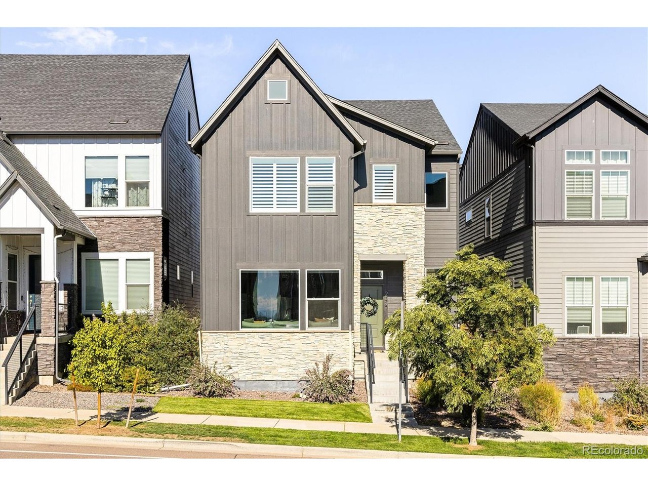 Set in the vibrant Baseline community, this nearly new residence has been exceptionally cared for by its sole owner. Natural light fills the open-concept main level, where an expansive kitchen serves as the heart of the home with a waterfall quartz island, stainless steel appliances and designer finishes. The versatile loft provides an ideal setting for a home office, flex room or additional living area. The primary suite features an en-suite bath and walk-in closet, while two additional bedrooms offer flexibility for guests or everyday living. Hunter Douglas shutters and automatic blinds enhance the interiors throughout, adding a polished finish to each room. A dedicated laundry room includes a washer and dryer set for added convenience. Additional storage space is found in an attached two-car garage. With modern style, thoughtful details and move-in ready condition, this home offers an elevated opportunity in one of Broomfield's newest communities.