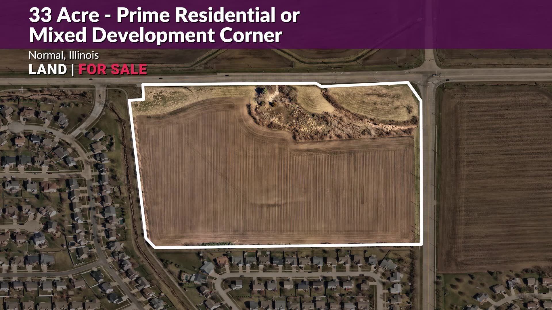 Positioned for future growth, this 33-acre site presents a compelling opportunity for multifamily development with a clear path to annexation and rezoning. Currently zoned agricultural, the property is subject to a city annexation agreement that supports multifamily use-significantly reducing entitlement risk for a prospective developer. The site offers the scale and flexibility to accommodate a thoughtfully planned residential community, with potential for phased development. Ideal for investors and developers seeking to capitalize on expanding housing demand in a growing area. Surrounded by ongoing development and supported by municipal cooperation, this property is well-positioned for a successful transition from agricultural use to higher-density residential or mixed development.