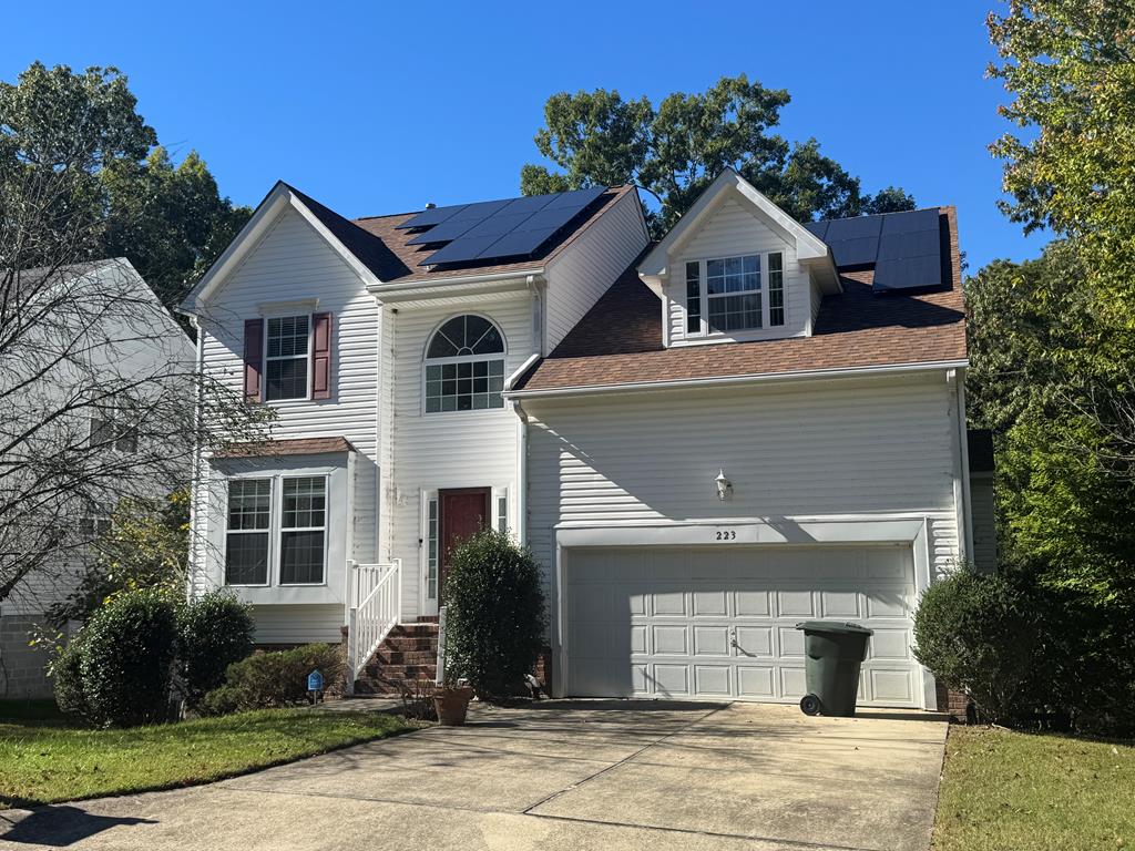 This beautiful four bedroom home is located on a peaceful pond just outside of the thriving Oyster Point District of Newport News.  The main home includes a kitchen, living room, dining room, half bath, and garage on the first floor.  Second floor includes three bedrooms and two full bathrooms.  The primary bedroom has a large on suite giving plenty of room to spread out.  Off the back of the home is a modest sunroom that overlooks the pond.  Stairs down lead to a bench to relax and enjoy the wildlife and breezes.  On the basement level, enter a one bedroom, one bathroom apartment separate from home.  Great for an extended family member or rental income.  Close to Christopher Newport University, Fort Eustis, NN Naval Shipyard, at the City Center. Lots of nearby shopping, restaurants, etc.