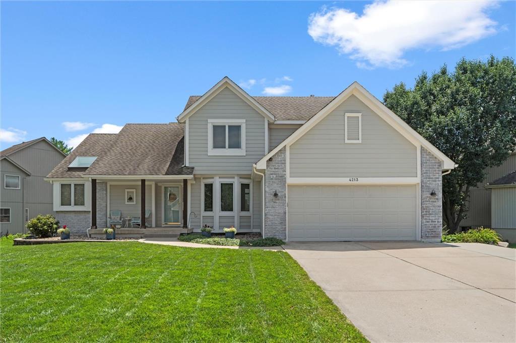 Don’t miss your chance to own this beautifully maintained 1.5-story home with a serene pond right in your backyard! Nestled within the sought-after Raintree Lake community, you’ll enjoy all the perks of lake living—boating, walking trails, and community amenities—while savoring the peace and privacy of your own quiet waterfront retreat. Step inside to find a spacious living room filled with natural light from large picture windows that perfectly frame the stunning backyard views. The kitchen is a dream for any home chef, featuring a center island, granite countertops, abundant cabinetry, and a cozy breakfast nook. The main-level primary suite boasts a tray ceiling, a luxurious en-suite bathroom with double vanities, granite counters, jetted tub, separate shower, and a walk-in closet. Upstairs, you’ll find two generous secondary bedrooms, a remodeled full bathroom, and a large walk-in storage closet. The finished lower level offers incredible flexibility with a wide-open layout perfect for a media room, play area or both! A fourth bedroom, full bath, and dedicated workout space complete the lower level. Outside, relax or entertain on the deck overlooking the fenced backyard and tranquil pond. Whether you’re enjoying morning coffee, fishing from your yard, or watching the sunset, this home offers year-round enjoyment and unmatched privacy. Come experience this hidden gem for yourself—homes like this are truly hard to find!