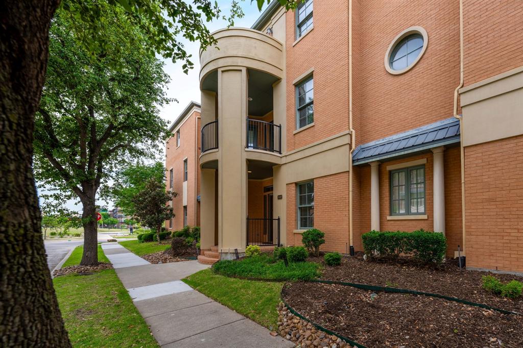 Welcome to 8462 Library Lane, a beautifully updated three-story townhome in the heart of Frisco where you truly live in the center of it all. Offering 5 bedrooms, 4.5 bathrooms, and over $85,000 in upgrades, this home delivers exceptional space, flexibility, and style. The first level is designed for everyday living and entertaining with an open-concept kitchen, dining, and living area with electric fireplace. A spacious walk-in pantry offers incredible storage and can double as a craft or flex space. Just off the breakfast area, step into your private courtyard with a fountain and low-maintenance turf—perfect for morning coffee or evening gatherings.  The second level features a spacious primary suite with sitting area, jetted tub, separate shower, and private balcony. A guest bedroom, full bath, laundry room, and game room-media space with built-in mini fridge and bar area complete this floor. The third level offers three additional bedrooms, including one with an ensuite bath and two connected by a Hollywood-style bath. Multiple balconies extend off the bedrooms, creating elevated outdoor spaces to relax and unwind. Recent updates include new wood flooring and carpet, painted cabinetry, updated lighting, added fireplace with custom shelving, refreshed bathrooms, full interior paint including the garage, two HVAC units (2025), tankless water heater, and garage door opener and spring. Additional features include eight-foot interior doors on levels one and two and a durable metal roof.   Step outside and enjoy a location that truly stands out—just moments from Frisco Square with restaurants, live music, movie theaters, community events, and a park right across the street. This is where convenience meets an elevated everyday experience!