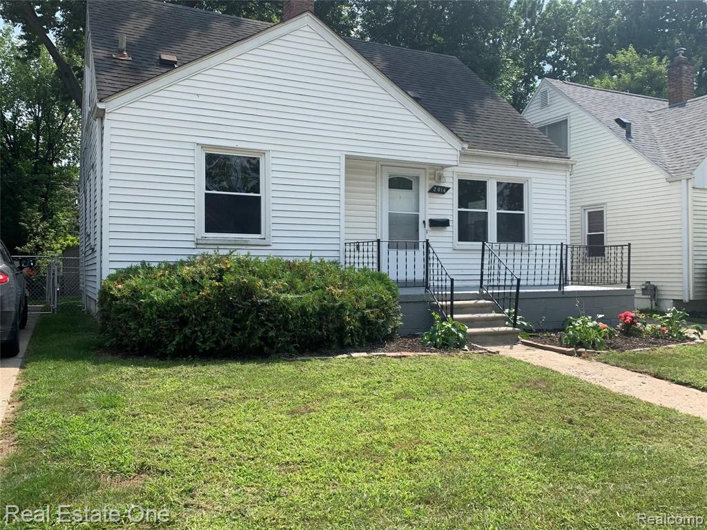 Enjoy easy living in this charming bungalow in Royal Oak offering a relaxing front porch to enjoy watching the world go by. The first floor features beautifully refinished exposed hardwood floors and a modern, updated kitchen with a sleek Silestone countertop.  The home is neutrally decorated throughout, with a recently renovated first-floor bathroom that includes sink, tub, toilet, and updated flooring. All appliances are included:  refrigerator, stove, dishwasher, washer, and dryer.  New carpeting on stairs and on second floor.  Copper plumbing ensures durability, while central air conditioning and ceiling fans keep you comfortable year-round. The property includes a garage, partially finished basement, and a fenced yard, perfect for outdoor living. Located close to I-696 and I-75, with newer windows throughout and fresh neutral paint. Quick occupancy available. BTVAI