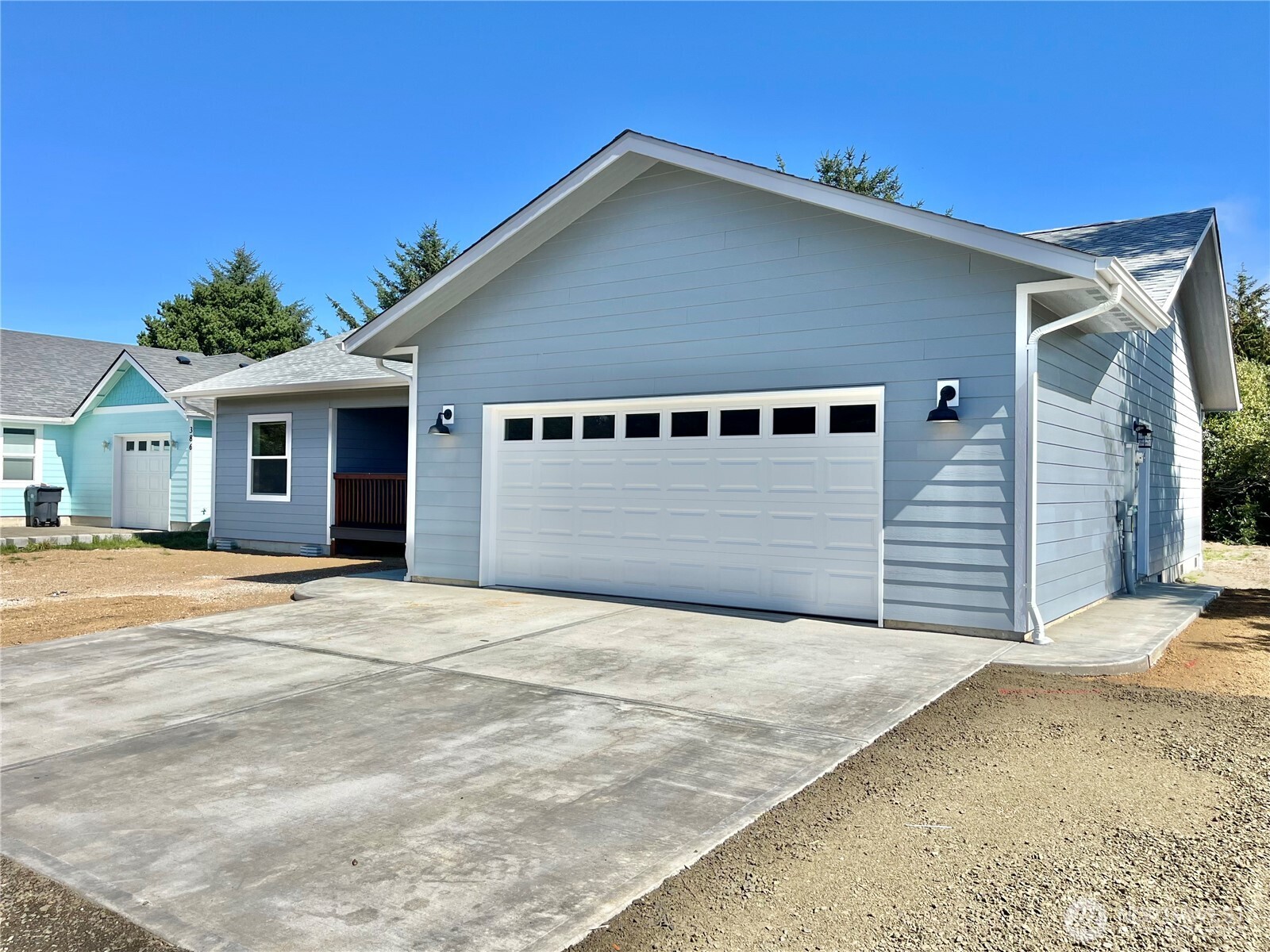 Gorgeous 2025 BUILT HOME in a Great Location near the Butterclam St Access Path. This 3 Bedroom, 1.75 Bath home is spacious w/ 1,416 sq.ft. & a large 2-car Garage. Enter into this lovely new home from the Covered Front Deck. Open Great Room design with Vaulted Ceiling and LVP flooring throughout. The beautiful Kitchen features quartz counters, Eating Bar, plenty of cabinets, & equipped with all appliances. Slider off the Dining Room leading to the Rear Deck with composite decking. Desirable split floor plan with the Large Primary Bedroom on one side & the other 2 bedrooms on the other side of the home. The Oversized Primary Bedroom has a ceiling fan, and an en-suite bathroom with a walk-in tiled-wall shower. Laundry Room (with stackable W/D) leads out to the finished Extra-Large Garage. Ask about the Builder's Warranty and Bid for Fence Install. Welcome to Ocean Shores!