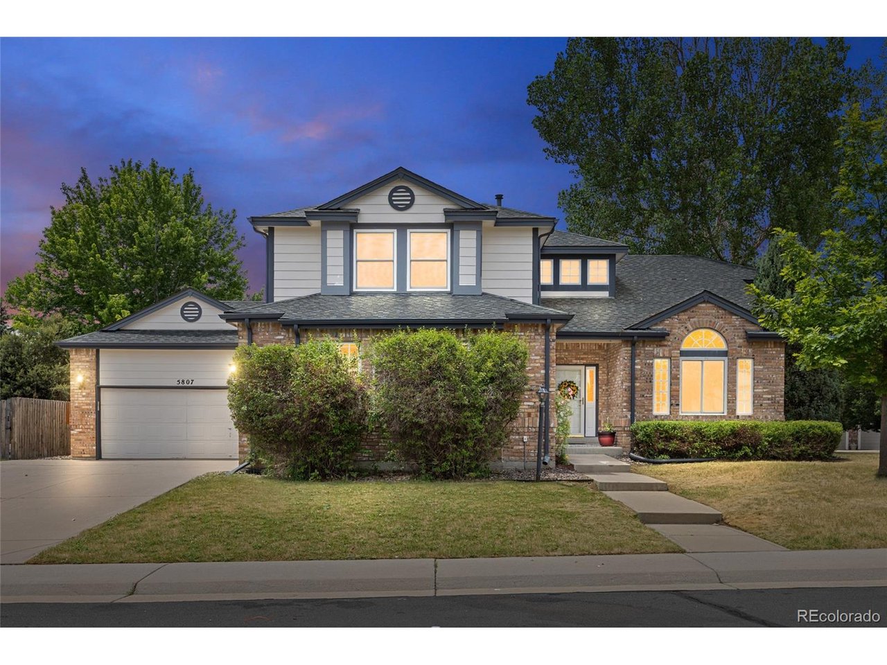 A rare offering at this price point.... a 4-car garage and over a third of an acre, in Cherry Creek Schools, a combination not often found. This freshly painted two-story home in the Tuscany neighborhood sits on a fenced corner lot of more than 13,000 square feet.  4 bedrooms, 2.5 bathrooms, and 2,708 finished square feet, plus an unfinished basement ready for future possibility. The main level unfolds with formal living and dining areas with have vaulted ceiling and gorgeous windows allowing sunshine to fill the home.  A family room anchored by a gas fireplace, and an open-concept kitchen with gas cooktop and double ovens. A main-level office/den and laundry add flexibility for how the space evolves with your needs.  Upstairs, all four bedrooms are thoughtfully connected, including a primary suite with a walk-in closet and close proximity to the additional bedrooms, creating a comfortable and cohesive layout.  Once outside to a deck and landscaped yard with sprinkler systems in the front and rear.  The outdoor space offers opportunity, ready for transformation into something truly your own.  Recent improvements include interior paint, carpet, roof, AC, and most of the windows. HOA includes pool, park, and trails. Cherry Creek Schools. Buyer to verify all information.