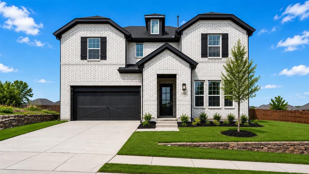 Gorgeous UnionMain Homes with 4 bedrooms, 3 and a half bathrooms, living room, 2 dining rooms, office, game room, and 2 car garage. Full brick front porch and elegant curb appeal welcome you home, with a 8 foot decorative front door featuring keyless entry. Inside enjoy resilient laminate plank flooring throughout living room and dining room featuring a gas fireplace and tons of sunlight with a ceiling fan. The kitchen features pendant lighting, recessed lighting, white cabinets, quartz countertops, a large breakfast island, and a stainless steel appliance package with gas range, oven, microwave, and energy-saving dishwasher. The primary bedroom offers a private retreat with ceiling fan, large walk in closet, spa like bathroom with dual vanity sinks, walk-in shower, and a garden tub. Additional highlights include Honeywell WiFi thermostat, and a full security system with smoke and carbon monoxide detectors, full sprinkler system, 6 foot stained with cap fence, 16 SEER AC, PEX plumbing, tankless water heater, 30 year Dimensional Driftwood shingles, Vinyl Low E windows. Backed by a 10-year structural warranty. The HOA features a swimming pool, and hiking & biking trails. Available for move in 30 DAYS FROM CONTRACT.