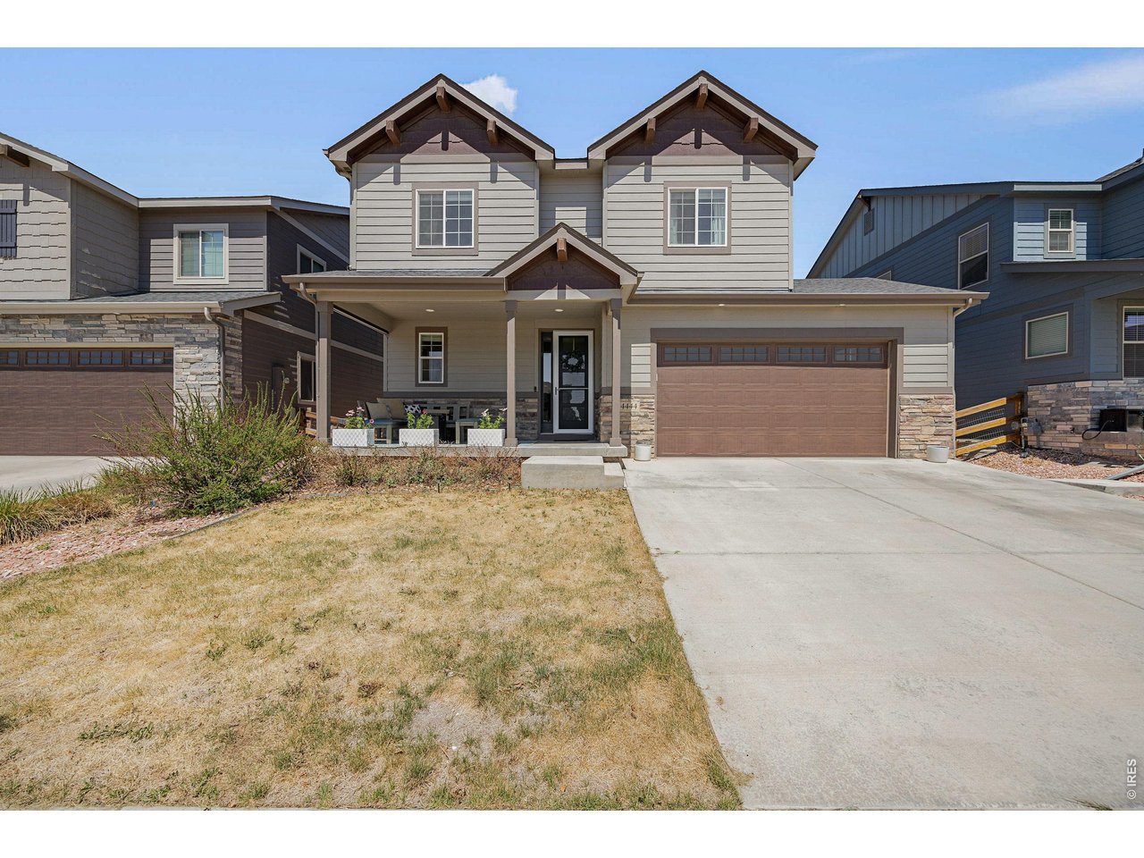 Welcome to 4444 Fox Grove Drive in Fort Collins- a beautifully updated, better than new construction with NO METRO DISTRICT built by the local, semi-custom builder, LC Home. This one blends comfort, functionality, and Colorado charm just 8 minutes from Old Town Fort Collins. Nestled in the desirable Fox Grove community, this property offers inviting curb appeal with maturing landscaping and a welcoming front entry with included sun shades. Step inside to discover a light-filled interior featuring an open-concept layout, and custom additions to the living room ideal for both everyday living and entertaining. The spacious living area flows seamlessly into the dining space and kitchen, where you'll find custom cabinetry, tons of counter space, and modern appliances including a gas range to make meal prep a breeze. Upstairs, the primary suite provides a peaceful amount of space with a huge en-suite and plenty of closet space. There are two additional bedrooms upstairs and offer plenty of room for all. Downstairs you have tons of storage, a bedroom and large living space pre-wired for surround sound. Step outside to a private backyard oasis, ideal for relaxing evenings, gardening, or hosting summer gatherings. Whether enjoying a quiet morning coffee or entertaining friends, this outdoor space delivers. Located near parks, trails, shopping, and dining, Timnath Middle/High, this home offers easy access to everything Fort Collins has to offer while maintaining a quiet residential feel. Active radon mitigation is also already installed for buyer peace of mind.