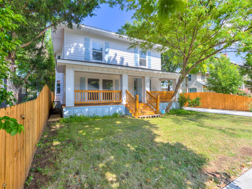 Charming 1930 American Foursquare home with modern luxury finishes in the heart of the Plaza District. Step into a perfect blend of historic charm and modern luxury with this beautifully renovated 1930 American Foursquare home, located just steps away from the vibrant Plaza District in Oklahoma City. This exquisite 3-bedroom, 3-bathroom residence offers 2,258 square feet of thoughtfully designed living space. As you arrive, you'll be greeted by a fresh concrete driveway leading to spacious wooden decks on the front and rear of the home, ideal for entertaining guests or simply enjoying the lively atmosphere of the Plaza District. The back gate opens directly into the commercial space of the district, offering unparalleled convenience and access to all of the local amenities. Inside, you'll find luxury finishes throughout, from the flooring to the carefully selected tiles, hardware, appliances and quartz countertops. The custom-built cabinetry captures the essence of bygone eras while seamlessly incorporating modern conveniences, providing both style and functionality. The home boasts three generously sized bedrooms and three meticulously updated bathrooms, ensuring comfort and privacy for everyone. The large outbuilding in the backyard presents endless potential, whether you envision it as a workshop, studio, or additional living space. Don't miss the opportunity to own this remarkable home that offers both historic charm and modern elegance, all within the heart of the Plaza District. Experience the best of Oklahoma City living in this one-of-a-kind property.