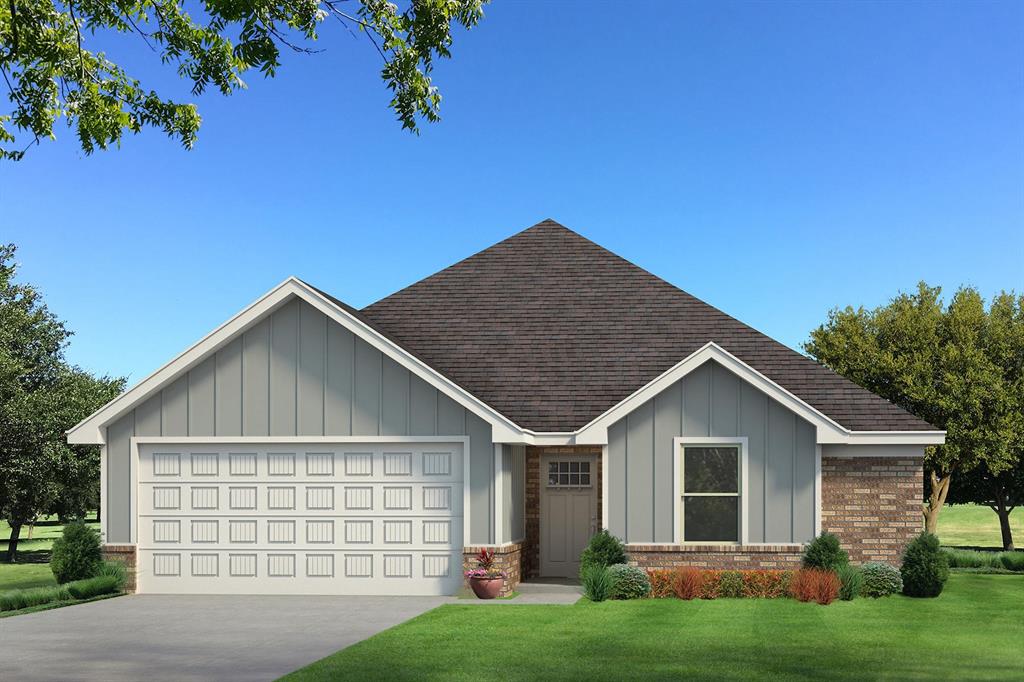 This Tero floor plan includes 1,680 Sq Ft of total living space, which includes 1,565 Sq Ft of indoor living space and 115 Sq Ft of outdoor living space. There's also a 385 Sq Ft, 2-car garage with a storm shelter installed. This affordable home offers 4 bedrooms, 2 full baths, covered patios, and a utility room. The great room welcomes large windows, wood-look tile, a ceiling fan, and Cat6 wiring. The charming kitchen has 3 CM countertops, stainless-steel appliances, wood-look tile, well-crafted cabinets with decorative hardware, a center island, and stylish tile backsplash. The primary suite is straight ahead and supports carpet flooring, a ceiling fan, and the perfect sized windows. The attached primary bath suits a dual sink vanity with an elegant countertop selection, an elongated water-saving toilet, a tub/shower combo, and a walk-in closet! The outdoor living section is covered and has fully sodded yards with smart home irrigation control. Other amenities include a tankless water heater, a fresh air intake system, and MORE!
