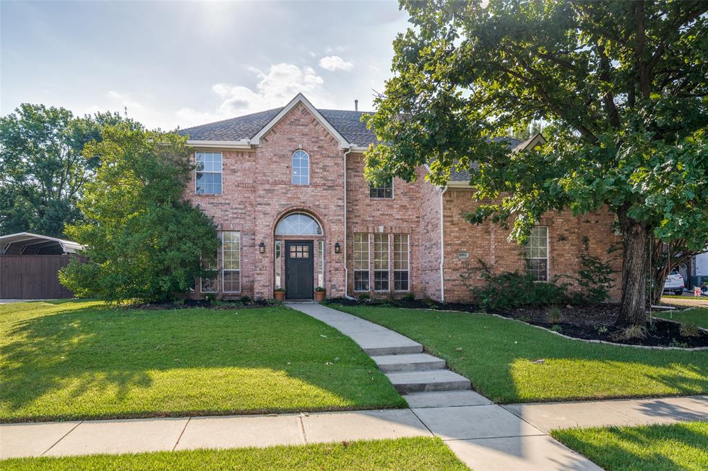This beautiful one owner Collin County home in Sachse, TX offers 4 bedrooms, 2.5 bathrooms, study, 2 dining, and 3 living areas.  The 4th bedroom is large enough to be used as a media room.  The home has new carpet and fresh paint. Improvements in the backyard include a French drain and guttering.  Both HVAC systems were replaced in 2025.  The backyard is perfect for entertaining with covered patio and additional decked area for seating.  There is a wonderful custom-built shed with attic for storage, an outdoor play structure, and a fenced side yard. Conveniently located near shopping, dining, highways, and highly rated Wylie schools.  Also, note there is no HOA for this neighborhood.  Refrigerator conveys with the home.