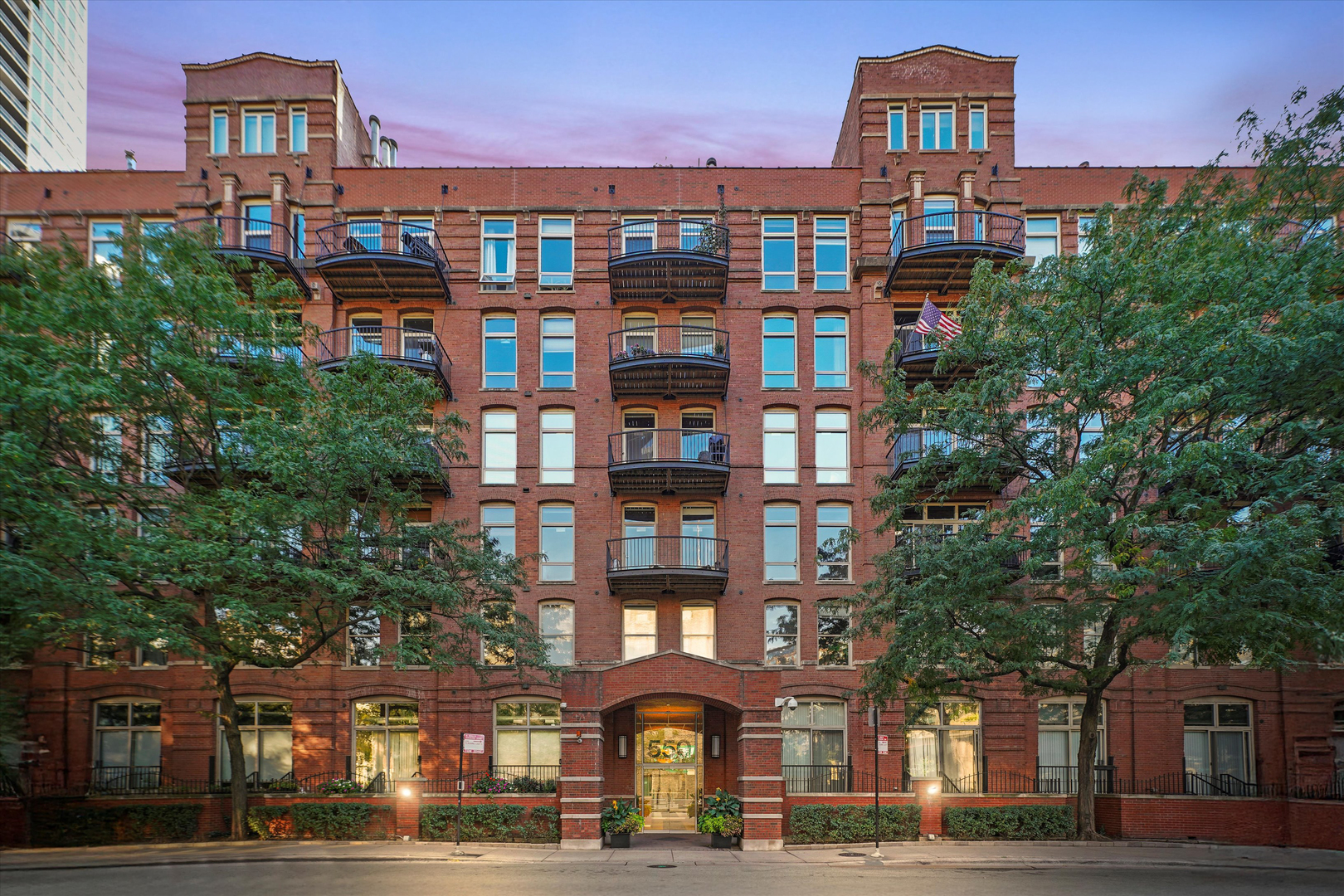 Live the Loft Life in the Heart of River North! Welcome to the highly desirable Riverbank Lofts in the vibrant River North/Kingsbury Park area, featuring exposed brick walls and soaring 12-foot timber ceilings. This oversized 1 bed + den offers the perfect open-concept layout, with potential to convert the den into a second bedroom. The kitchen boasts abundant cabinetry, a massive island with seating, and an open view into the living room. The extra-wide living space provides access to a private balcony and easily accommodates a full dining table-ideal for entertaining! The spacious bedroom includes a custom walk-in closet, while the large updated bathroom features dual sinks. A 300 sq. ft. private storage room-directly across the hall-is included in the price, offering endless possibilities. Garage parking may be available for rent within the building, with additional options nearby. Riverbank Lofts offers 24/7 door staff, an on-site dry cleaner, exercise room, art gallery lobby, professional management, and a rooftop BBQ deck with panoramic city views plus a private riverwalk. Enjoy everything River North has to offer-just steps to parks, East Bank Club, river taxi, Brown Line, top restaurants, and shopping. Take a 3D Tour-click the 3D button to explore!