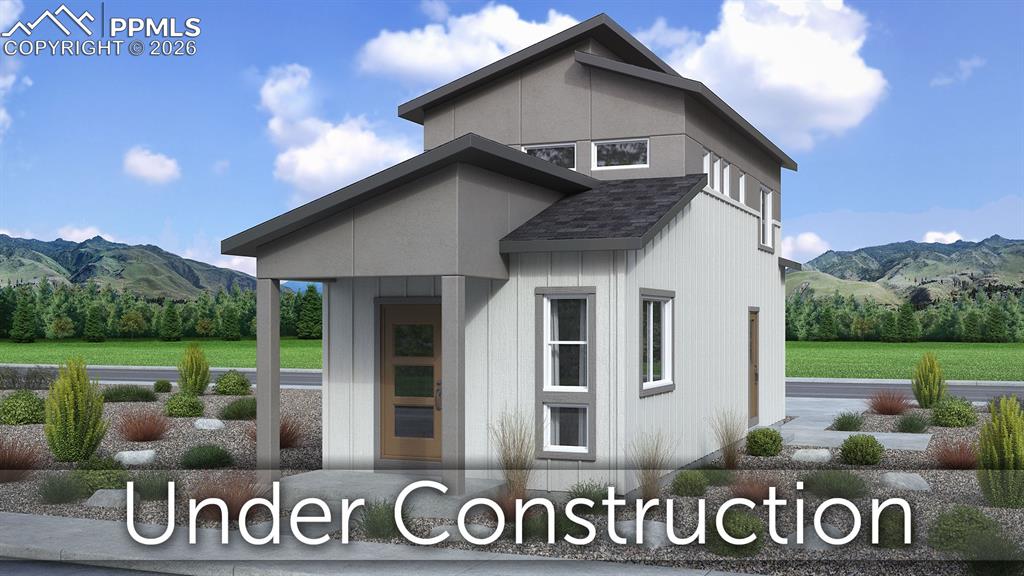 Ready in May. 276 plan in the new Villages at Sterling Ranch. Contemporary exterior. Covered front porch. 2 bedroom, 2 bathroom, 2 car attached garage home. Dramatic ceilings. Kitchen features maple cabinets in a smolder stain, pantry, and stainless steel appliances including a refrigerator. Stackable washer and dryer conveniently located next to the main level bedroom. Upper level hosts a bedroom and full bath. Full yard landscaping with irrigation included. Blinds in bedrooms and baths. Home comes equipped with a heat pump for heating and cooling and a radon mitigation system. Located in a covenant protected neighborhood.