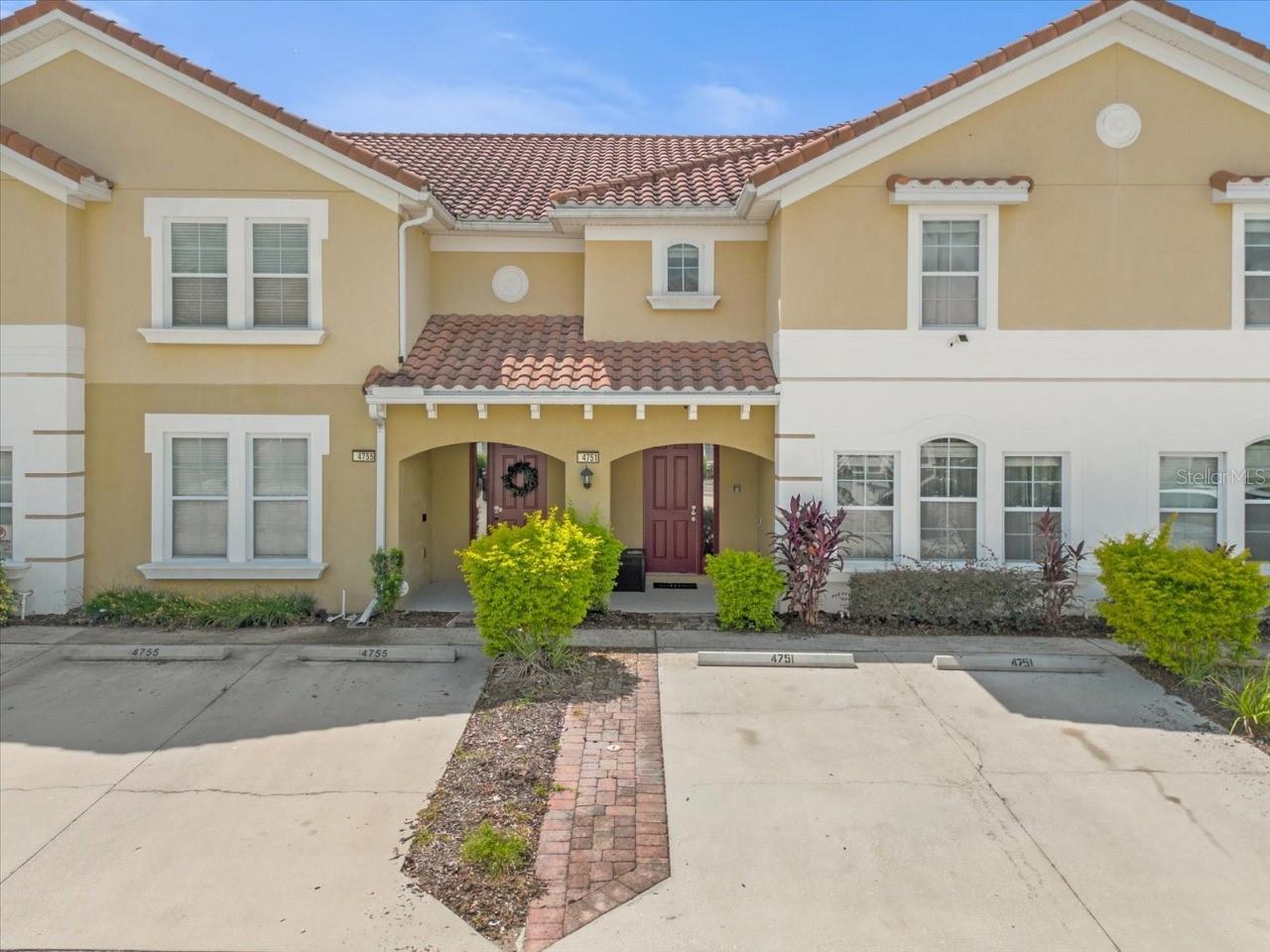 Turnkey, fully furnished 4-bedroom, 3.5-bath townhome with a private pool, located in a 24/7 guard-gated resort community just minutes from Disney World. This home offers a rare combination of privacy, flexibility, and resort-style living.Enjoy no rear neighbors, a first-floor bedroom with en-suite bath, and a first-floor laundry room, making it ideal for full-time living, multigenerational households, or guests. The open-concept layout is complemented by having all the appliances and modern finishes throughout.Walk to the state-of-the-art clubhouse, featuring a resort pool with water slide, cabana, and on-site restaurant—all just steps from your front door.No HOA restrictions on management companies, allowing you to maximize rental income or self-manage with ease. Whether used as a high-performing short-term rental, second home, or primary residence, this property offers unmatched versatility in one of Central Florida’s most desirable locations.