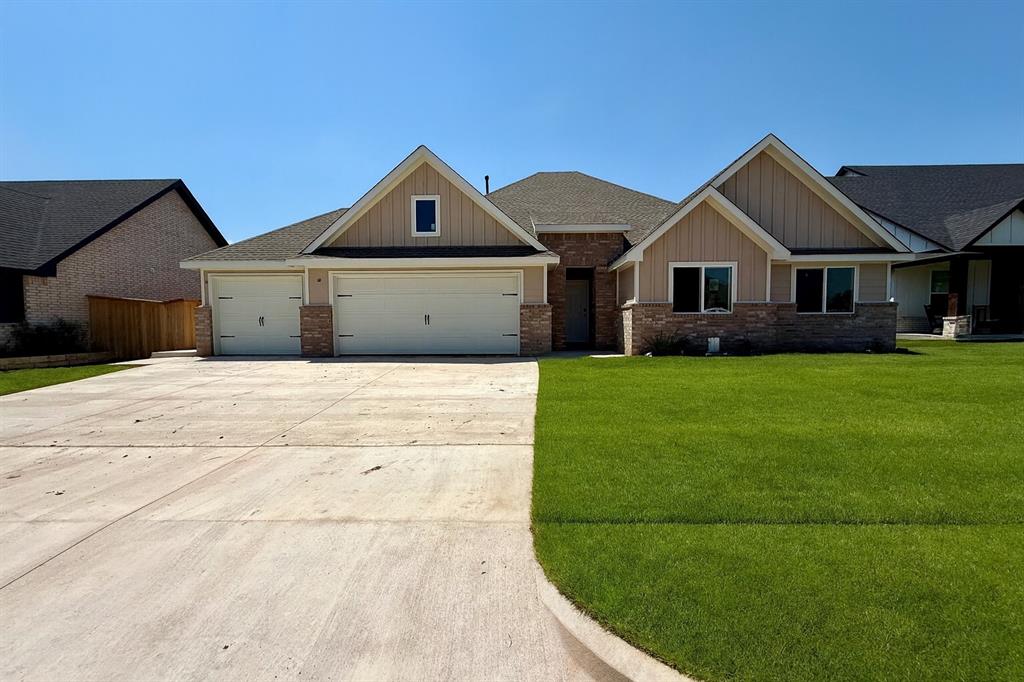 $30,000 FLEX CASH FOR A LIMITED TIME! The Irving is a stunning single story home with 5 bedrooms, 3 bathrooms, study, and a 3 car garage offering 2,594 square feet of living space. As you enter the foyer of the home, you will see a hallway on your left. Off this hallway, are three of the 4 extra bedrooms, as well as, bathroom three. Continuing into  the home, the foyer opens up to the dining room, family room, and kitchen. The kitchen has a large island that opens to the family room, perfect for entertaining. The kitchen also features quartz countertops, stainless steel appliances, a walk-in pantry. The large family room has tons of natural lighting and looks out to the large, covered patio. The study is located off of the family room and the final extra bedroom is privately located at the back of the home, with its own bathroom, perfect for a guest suite. The main bedroom, bedroom 1, is also at the back of the home and has a huge walk-in closet. Additional features include a tankless hot water system ensures you'll always have hot water when needed. “Home is Connected” smart home features which include a camera doorbell, Kwikset keypad lock, smart switch, and a smart switch. The exterior features include full sod yard with a landscape package in the front, and a covered patio!       Windstone is located off N.W. 48th and Indian Hills Road. West of I-35 in Norman. This is a gated community and is complete with a club house, pool, basketball court, and a park!