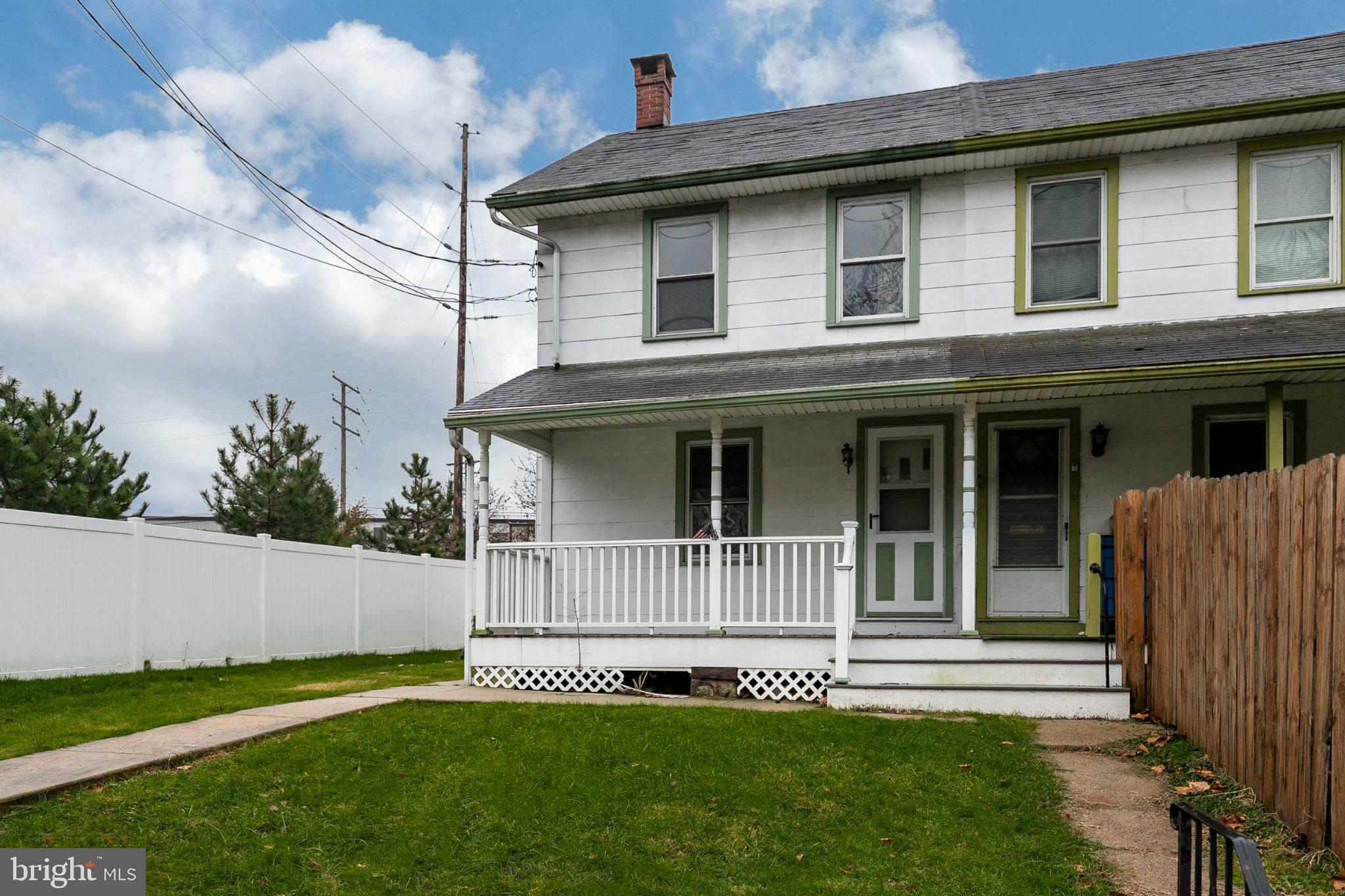 Priced to sell-In as is condition! Conveniently located on W Main St in Birdsboro, this adorable twin home with covered front porch is waiting for its new owners. Enter through the back door into the kitchen/ laundry area that has laminate flooring throughout.  The kitchen has oak cabinetry, a dishwasher, stove and refrigerator. The laundry area is adjacent to the dining room. The dining room and living room has hardwood flooring throughout. The full bathroom with shower and tub surround finish off the first floor. Make your way to the second floor where the bedrooms reside. The second floor is carpeted throughout. At the top of the steps, the second bedroom is ample sized with 2 windows to allow in the natural light. There is a bonus lounge area with hall closet leading to the primary bedroom. The primary bedroom has 3 windows to allow in the natural light and has access to the big attic, great for storage. Schedule you showing today. Please know all square footage is estimate and its up to the buyer to confirm. *Showings start at time of Open House on Sunday 9/20/26 from 12PM-2PM. Limited showings during the week.**Please DO NOT park in the Turkey Hill employee parking spots near the property.