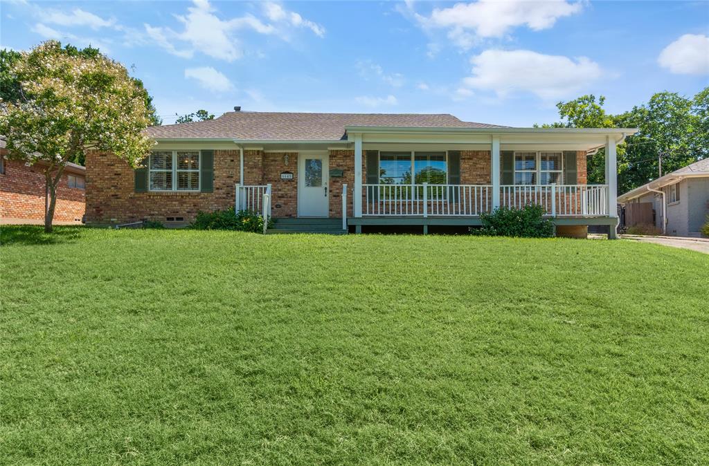 Welcome to this charming 2-bedroom, 2-bath home on a hill nestled in the desirable Briar Creek Estates in the heart of East Dallas. Tucked away on a private cul-de-sac, this serene retreat offers front porch living with tranquil LAKE VIEWS and an inviting open-concept layout. The spacious kitchen features granite countertops with bar seating, seamlessly connecting to the dining and living areas-perfect for entertaining. A cozy breakfast nook overlooks the back patio and very private backyard, ideal for morning coffee, family BBQs, or evening relaxation. Primary suite features a beautiful spa like bathroom complete with soaking tub. Second bedroom with double closets and darling updated bath. The oversized two-car garage provides ample storage with a 5x20 work space area and storage closet, while the lush surroundings and gated driveway offer both privacy and curb appeal. This lovingly updated home has all the right updates; roof, plumbing, and electric in 2021 as well as being zoned for coveted Lakewood Elementary. This is front-porch Texas living at it's finest-don't miss your opportunity to call this home!