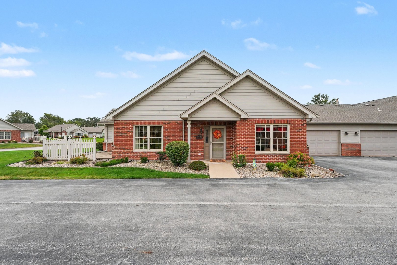 Welcome to 18611 Villa Court, located in the prestigious Villas of Lansing! This beautifully designed 2-bedroom, 2-bathroom single-level townhome offers comfortable, effortless living with an inviting open-concept layout and serene surroundings. Step through the front foyer and into the spacious living room, dining area, and open kitchen, creating the perfect space for everyday living and entertaining. A versatile den offers additional space for a home office, reading room, or whatever suits your lifestyle. The bright sunroom provides a peaceful retreat and leads directly to the private patio, where you can relax and enjoy the tranquil surroundings. The spacious primary suite features a large bedroom, walk-in closet, and private ensuite bathroom. The secondary bedroom and full guest bathroom are thoughtfully positioned on the opposite side of the home, providing privacy for guests or family members. A convenient laundry room and mechanical room are located just off the attached two-car garage, which also offers additional storage space. Enjoy the peaceful lifestyle the Villas of Lansing has to offer, with beautiful views, scenic walking paths, and a private pond surrounded by nature and wildlife. This is low-maintenance living at its finest in a serene setting you'll be proud to call home. Schedule your showing today and start living peacefully at 18611 Villa Court!