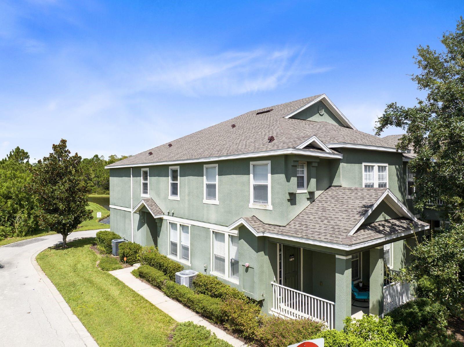 Welcome to this BEAUTIFULLY MAINTAINED 2-bedroom, 2-bath condo in Villas at East Park Condominiums, offering a bright and open layout in an UNBEATABLE LOCATION near Lake Nona and Orlando International Airport. This two-story residence features a PRIVATE GARAGE on the first floor, with the main living space thoughtfully situated upstairs for added privacy and ELEVATED POND VIEWS. Step inside to discover an open-concept design filled with NATURAL LIGHT, enhanced by WOOD-LOOK TILE FLOORING throughout the main living areas and bedrooms, while the Kitchen and bathrooms feature DURABLE CERAMIC TILE. The Living Room, Dining area, and Kitchen flow seamlessly together, creating an INVITING ATMOSPHERE perfect for both relaxing and entertaining. Large sliding glass doors in the Living and Dining areas frame PEACEFUL POND VIEWS, bringing the outdoors in and creating a serene backdrop to everyday living. The Kitchen offers AMPLE CABINETRY and COUNTER SPACE, stainless steel appliances, and a convenient breakfast bar, making it both functional and welcoming. A convenient Laundry Room just off the Kitchen, is complete with a washer, dryer and shelving for storage.The Primary Suite serves as a comfortable retreat, complete with a walk-in closet and an EN SUITE BATH featuring dual sinks, a tub/shower combination, and a private water closet. A second SPACIOUS BEDROOM is conveniently located near the additional full bath, ideal for guests, family, or a home office setup. Residents of Villas at East Park Condominiums enjoy GREAT AMENITIES including a dog park, playground, sports courts, scenic walking trails, and included trash service, all within a BEAUTIFULLY MAINTAINED COMMUNITY. Ideally located near Lake Nona Medical City and ORLANDO INTERNATIONAL AIRPORT, this home offers EASY ACCESS to shopping, dining, entertainment, and major roadways. You’ll also be just minutes from the popular BOXI PARK LAKE NONA, local golf courses, parks, and the vibrant Town Center areas that make Lake Nona one of Central Florida’s MOST SOUGHT-AFTER DESTINATIONS. With its open layout, peaceful pond views, and convenient location, this condo offers comfort, LOW-MAINTENANCE LIVING, and accessibility to everything Central Florida has to offer. Schedule your tour today!