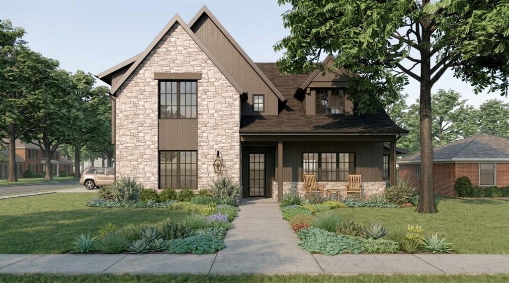 An exceptional opportunity to step into a thoughtfully designed custom home project in the heart of The Reservation—one of Richardson’s most coveted neighborhoods. Positioned on a prominent corner lot, this future residence blends timeless architecture with modern livability, offering a rare chance to accelerate the building process without sacrificing personalization.Presented by Castro Residential, the proposed design showcases a warm, European-inspired exterior with a striking combination of natural stone, rich wood accents, steep gables, and curated landscaping—creating undeniable curb appeal from every angle. A welcoming front porch and layered architectural details set the tone for a home that feels both elevated and inviting.Inside, the planned layout spans approximately 3,750 square feet of conditioned space, featuring an open-concept first floor with a guest suite, expansive living areas, and seamless flow for entertaining. The second level offers a vaulted primary retreat, 3 additional bedrooms, and a spacious central living area designed for flexibility.What truly sets this opportunity apart is the ability to take the reins. Much of the heavy lifting—architecture, planning, and vision—has already been completed by the Castro Residential team. Buyers who engage early can collaborate on final floorplan adjustments, interior selections, and finishes to create a fully customized home tailored to their lifestyle.Zoned to highly regarded Mohawk Elementary and JJ Pearce High School, and surrounded by mature trees and established charm, this is a unique chance to build something special—without starting from scratch.