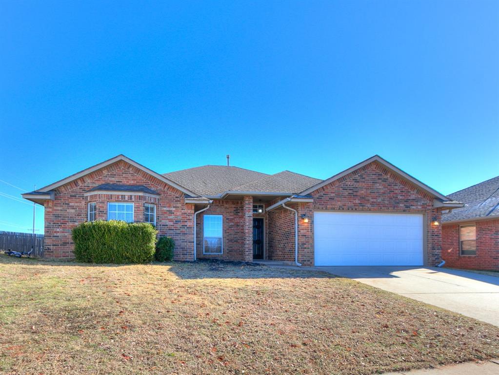 Great 4 bed, 2 bath, 2 car in Deer Creek area. This home back to Deer Creek Elementary and is on a cul-de-sac.  It has a great floor plan with living, dining and kitchen centrally located.  Primary bedroom are on one side of the home and the secondary bedrooms are on the other.  Living room features gas log fireplace and is open to the kitchen and dining.  Kitchen includes eating bar, island and pantry. Spacious primary suite has tall ceilings, en-suite bath with double sink vanity, garden tub and separate shower, plus two walk-in closets.  Fully fenced backyard and a covered patio.